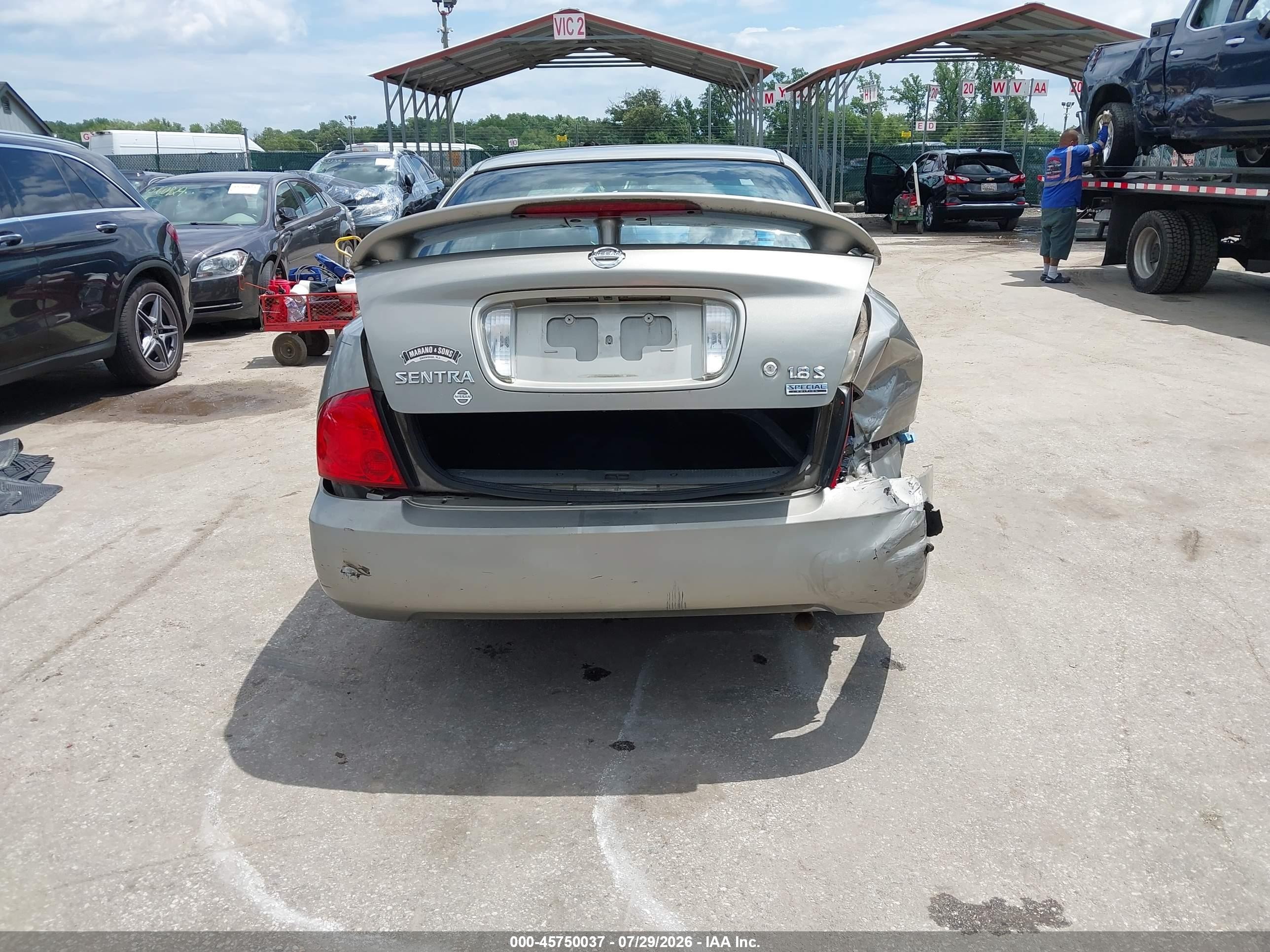 2006 Nissan Sentra 1.8s Gray vin: 3N1CB51D96L547725