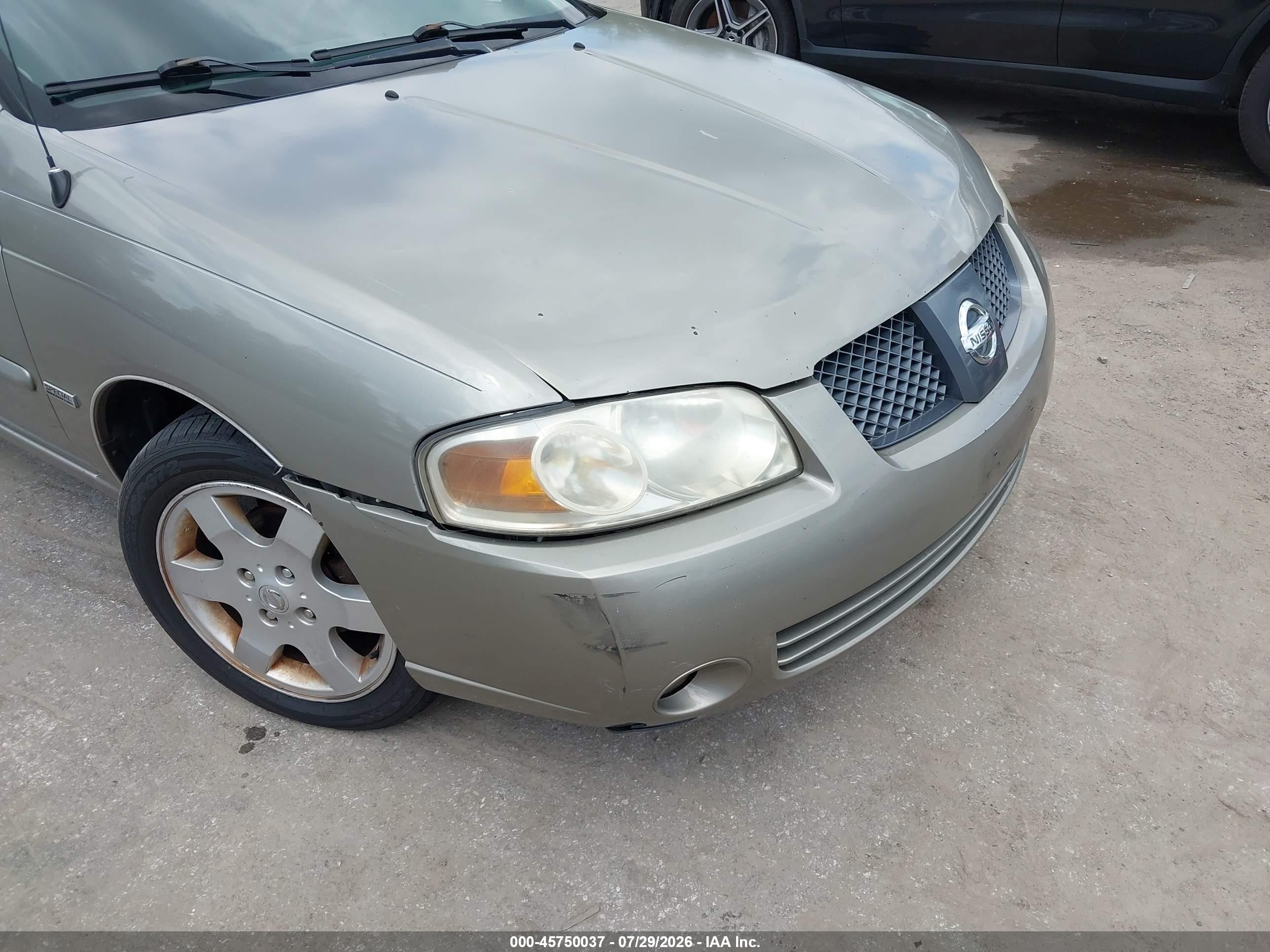 2006 Nissan Sentra 1.8s Gray vin: 3N1CB51D96L547725
