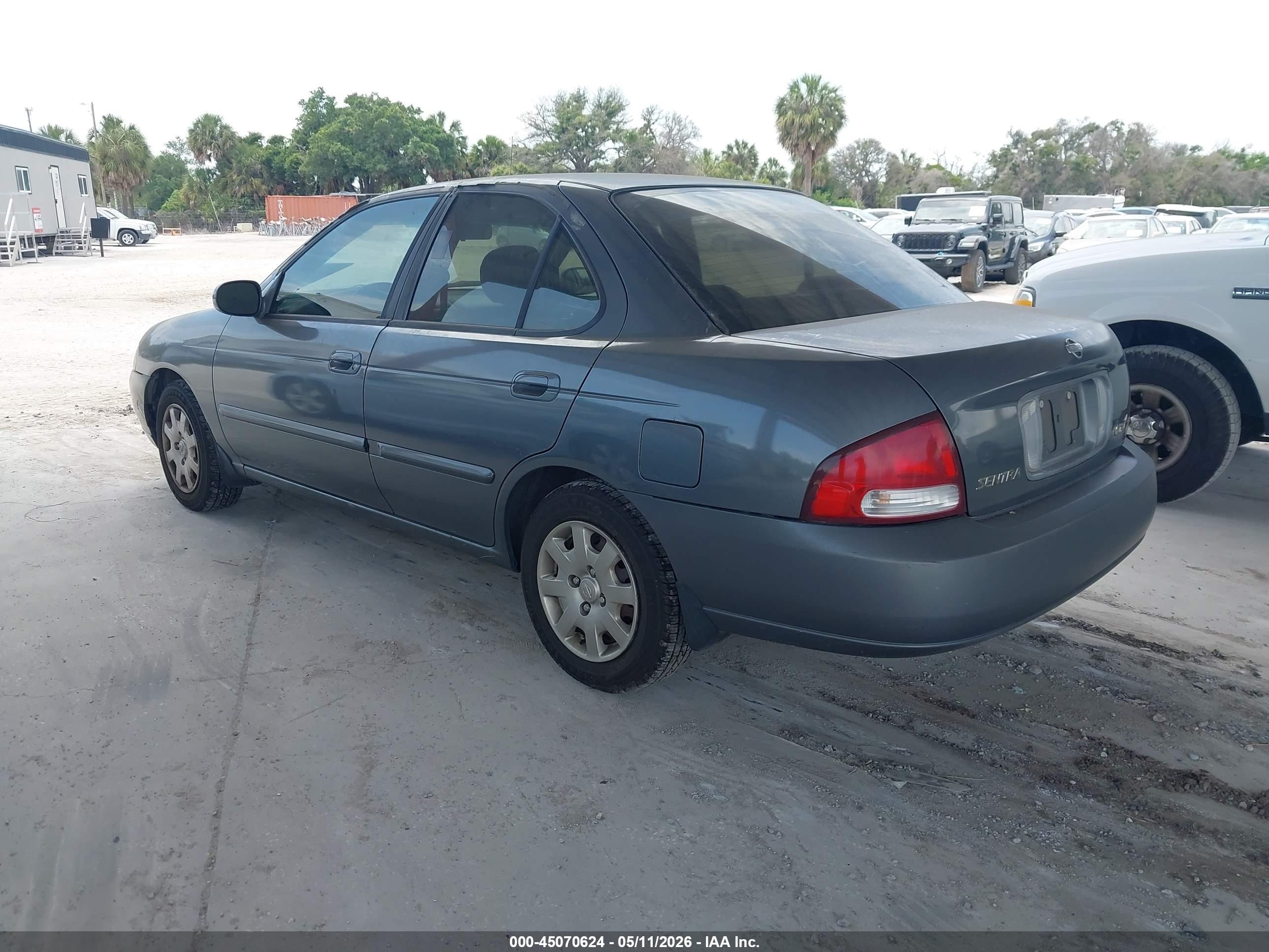 2001 Nissan Sentra Gxe Gray vin: 3N1CB51DX1L463650
