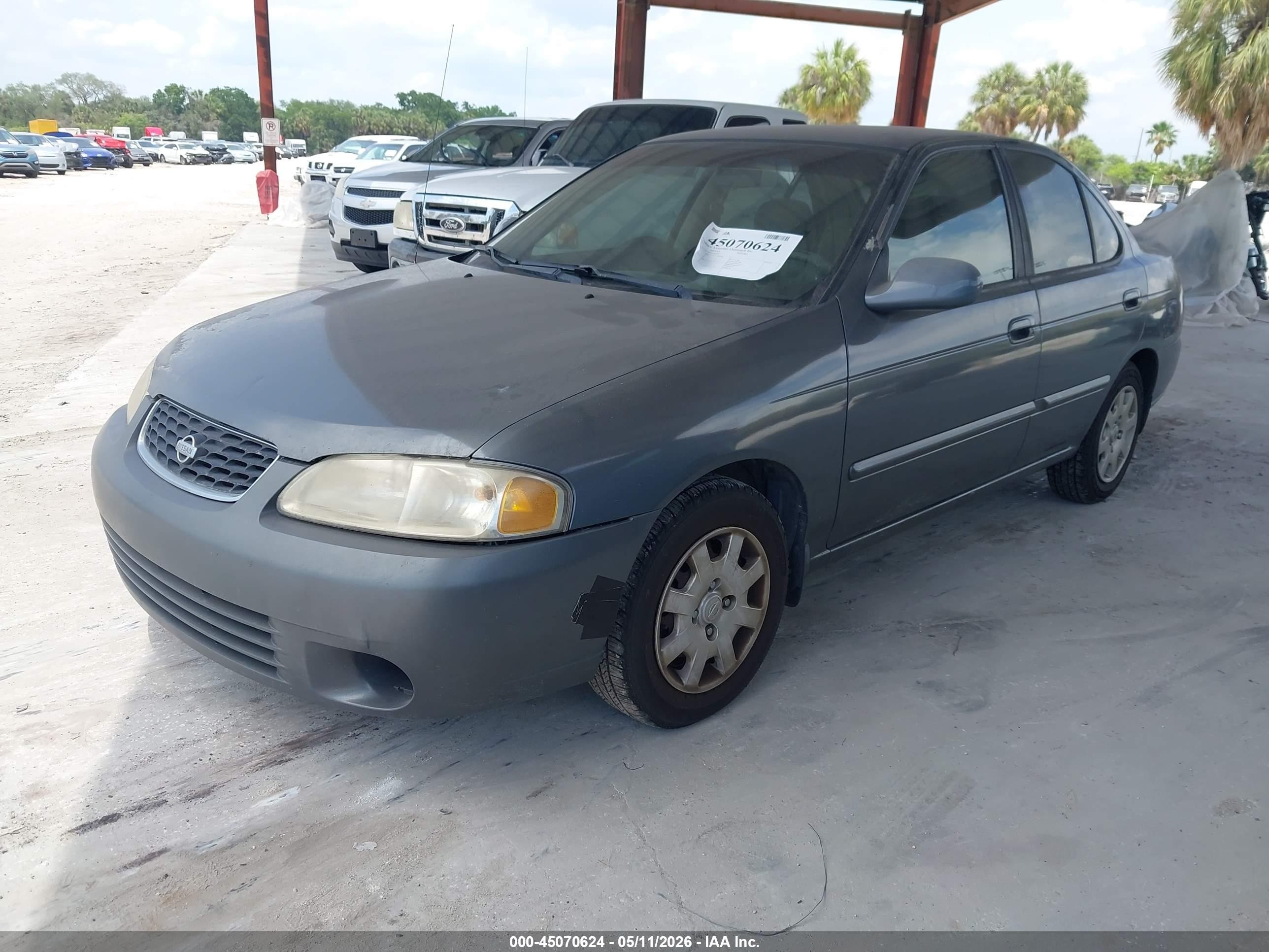 2001 Nissan Sentra Gxe Gray vin: 3N1CB51DX1L463650