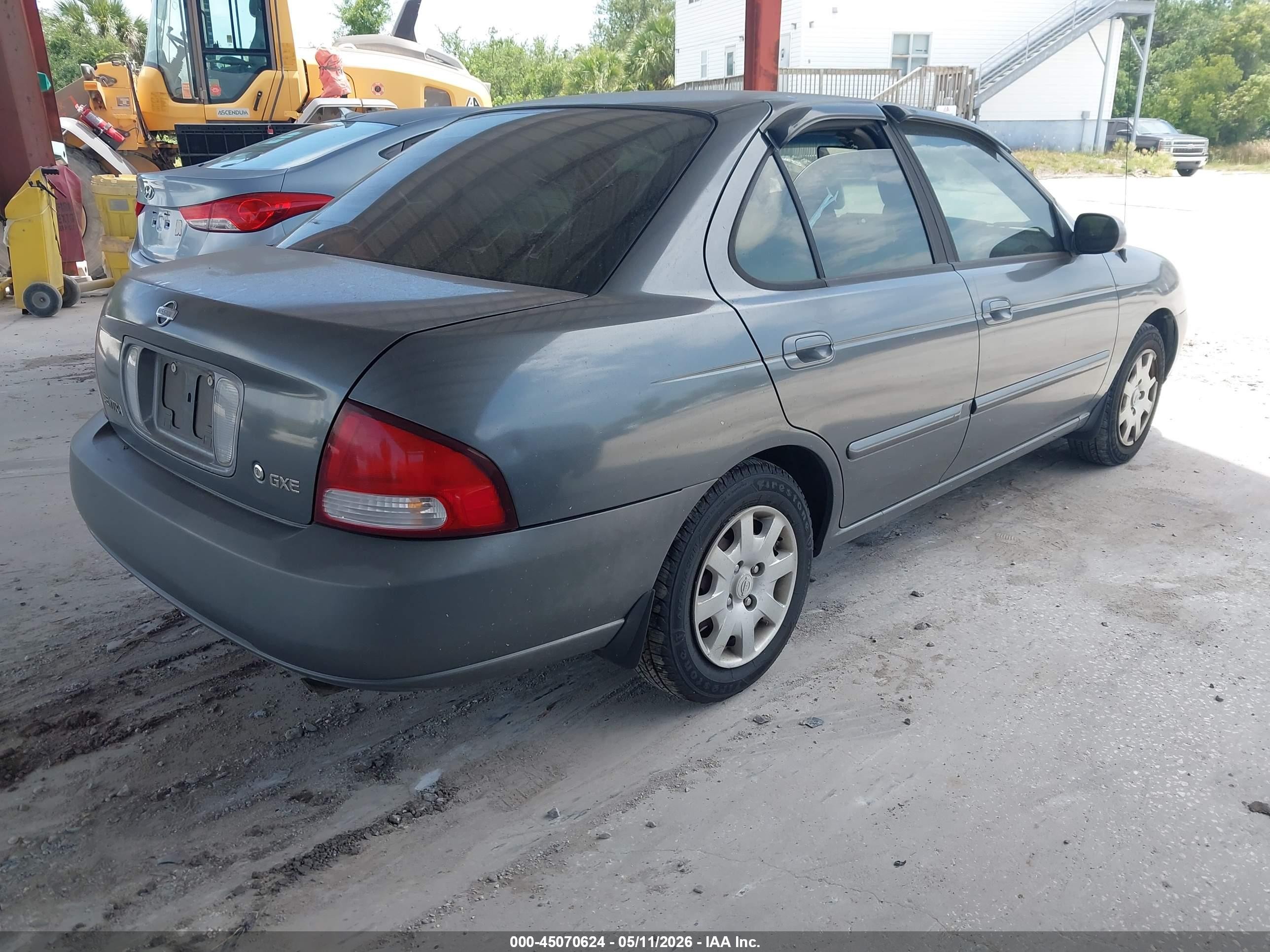 2001 Nissan Sentra Gxe Gray vin: 3N1CB51DX1L463650