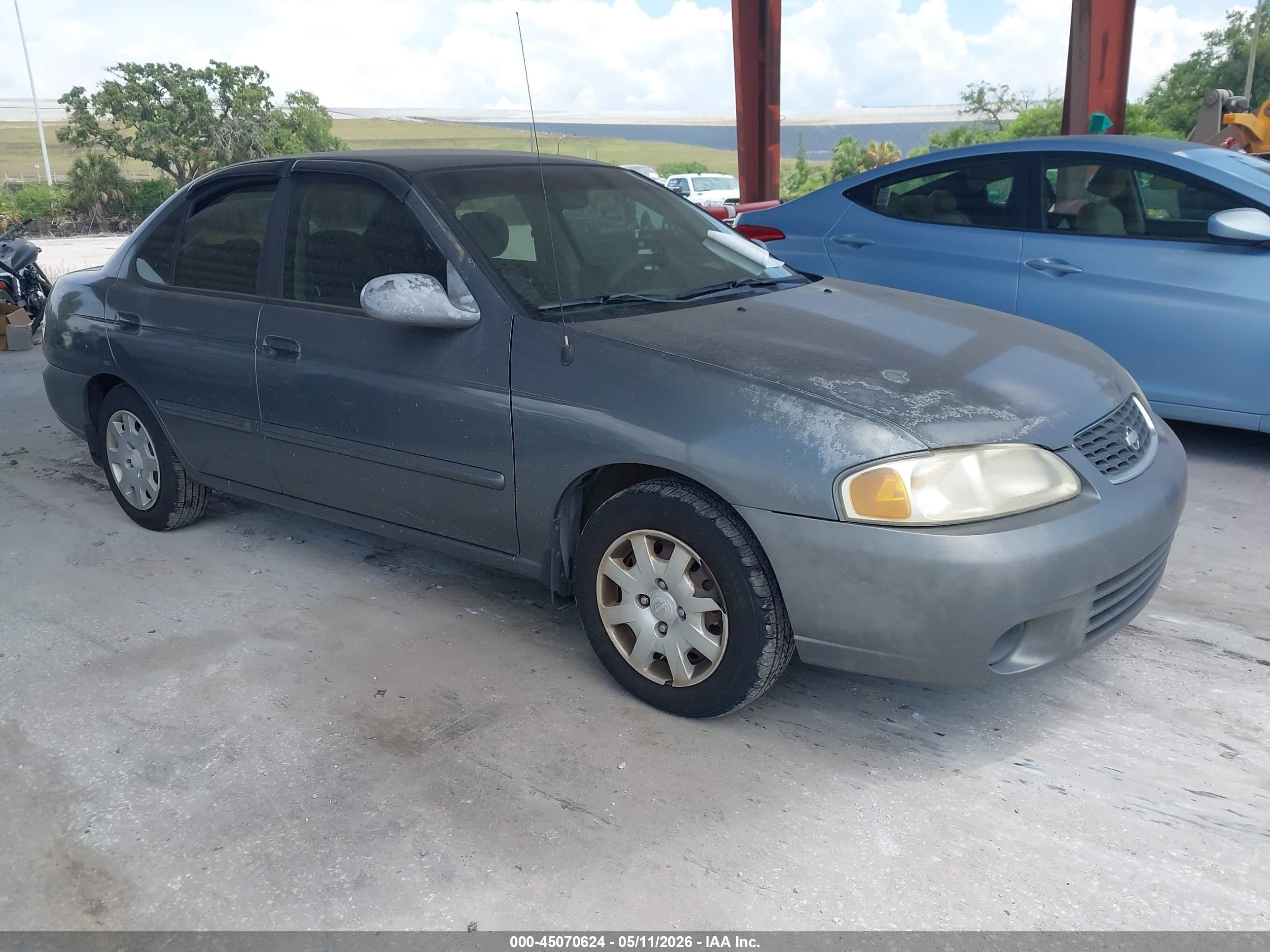 2001 Nissan Sentra Gxe Gray vin: 3N1CB51DX1L463650