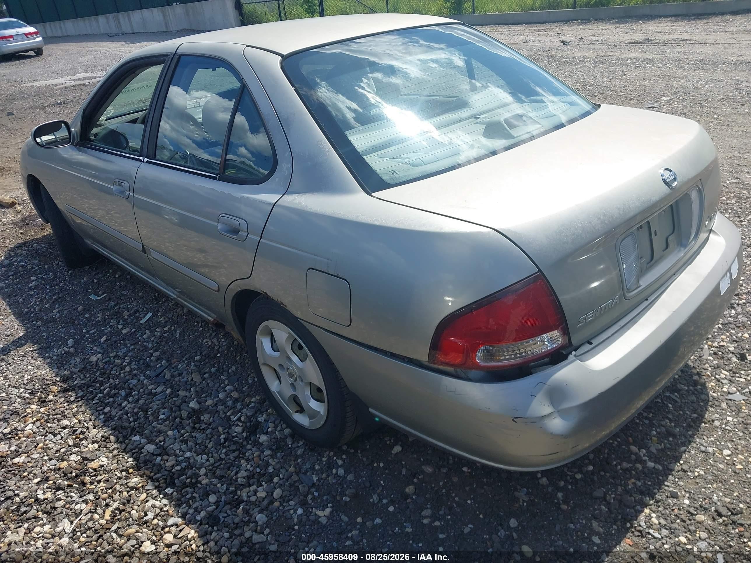 2003 Nissan Sentra Gxe Gold vin: 3N1CB51DX3L792173