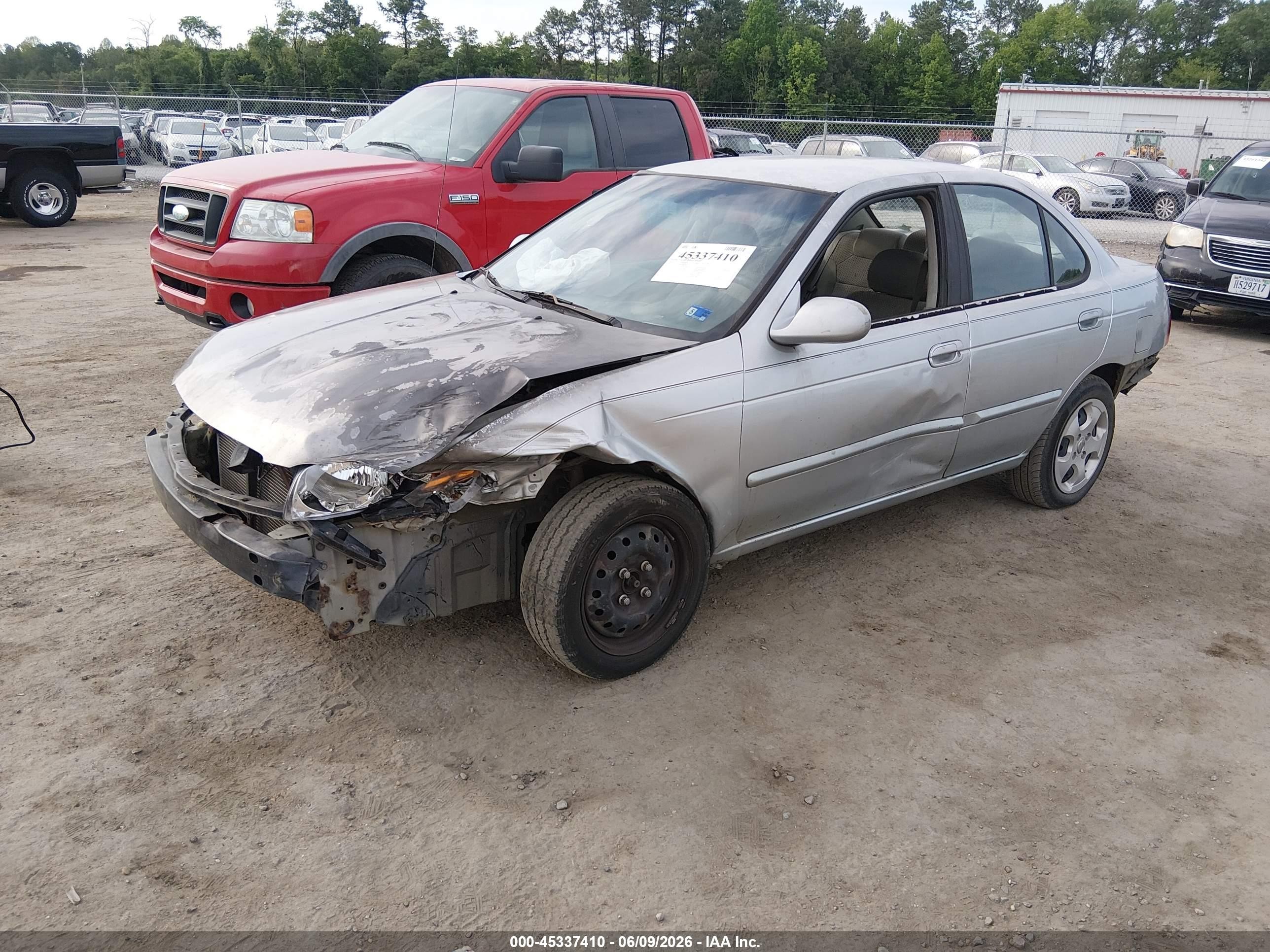 2004 Nissan Sentra 1.8s Silver vin: 3N1CB51DX4L863390