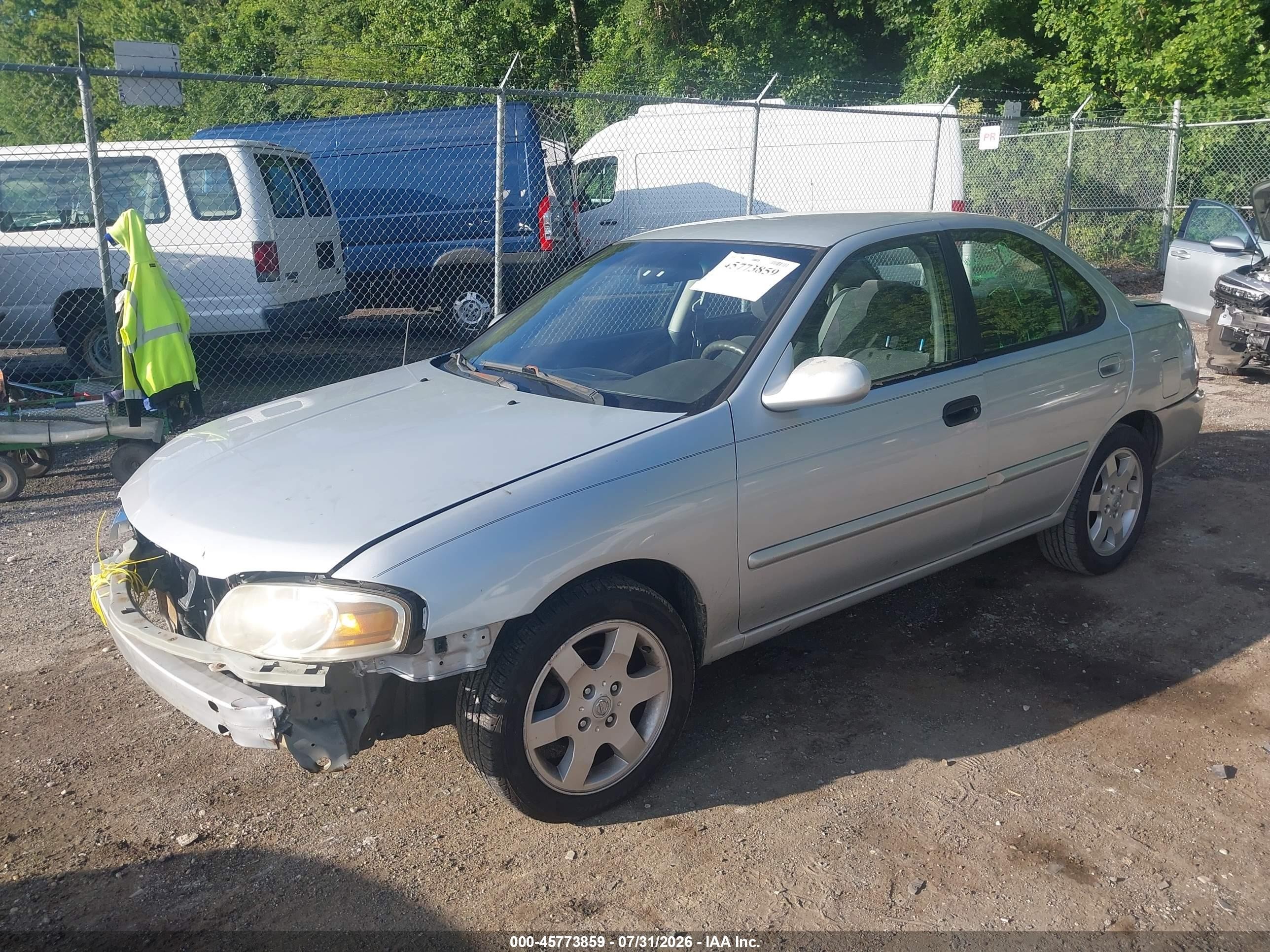 2005 Nissan Sentra 1.8s Silver vin: 3N1CB51DX5L525053