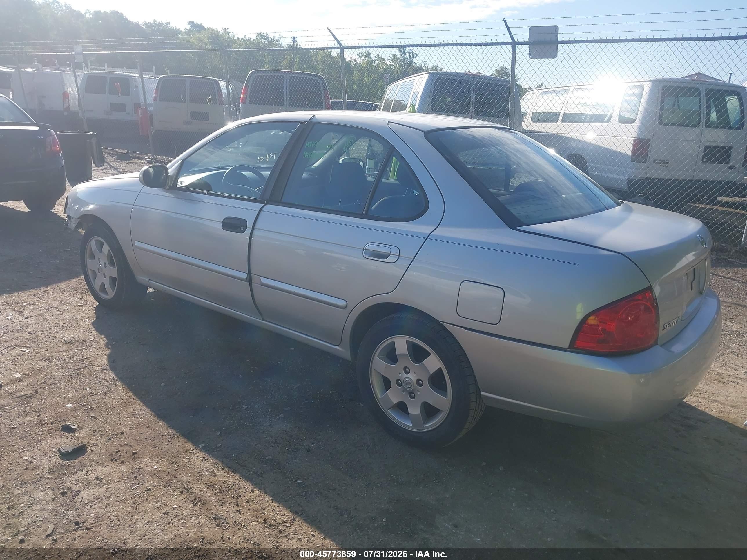 2005 Nissan Sentra 1.8s Silver vin: 3N1CB51DX5L525053