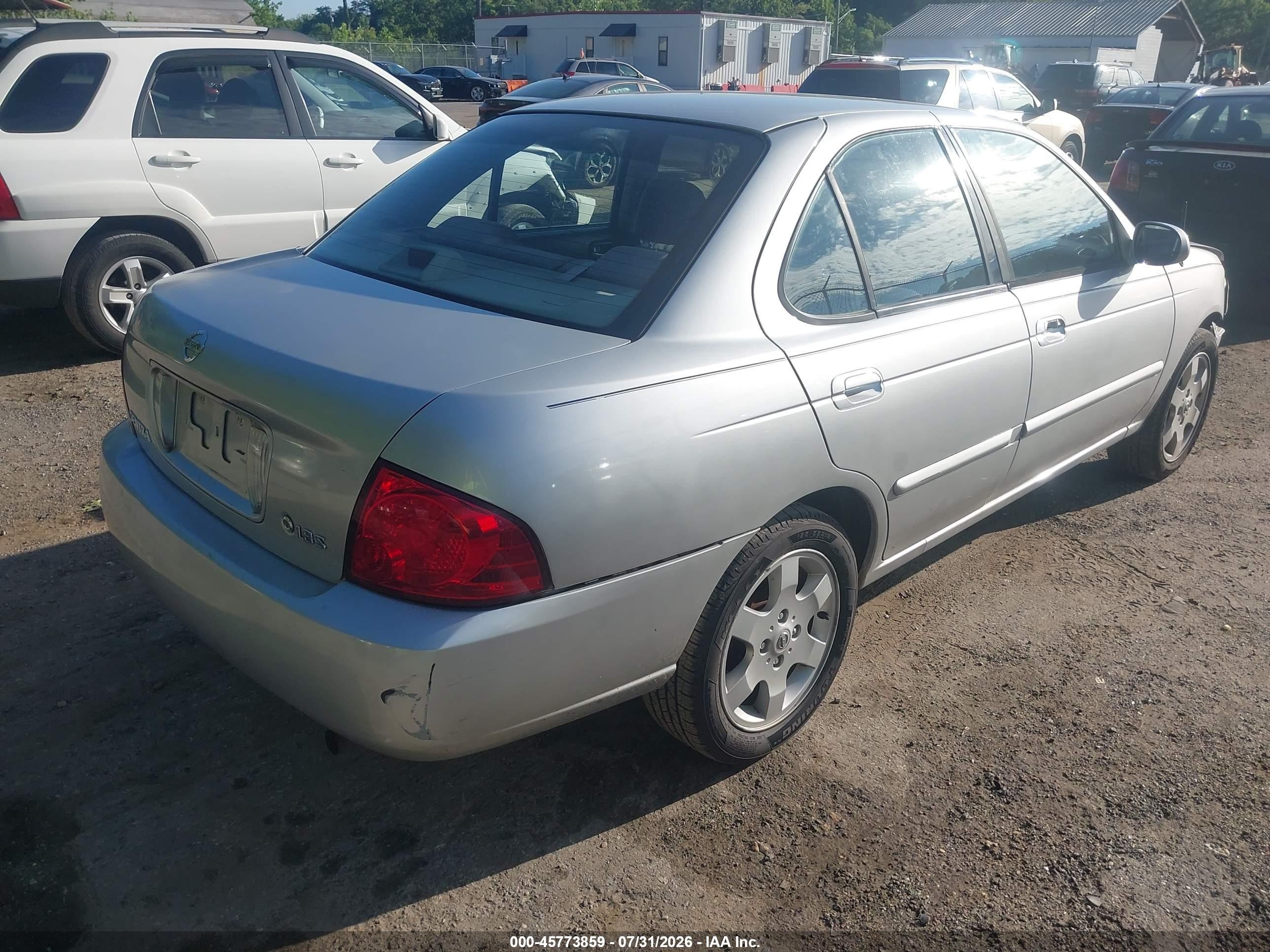 2005 Nissan Sentra 1.8s Silver vin: 3N1CB51DX5L525053