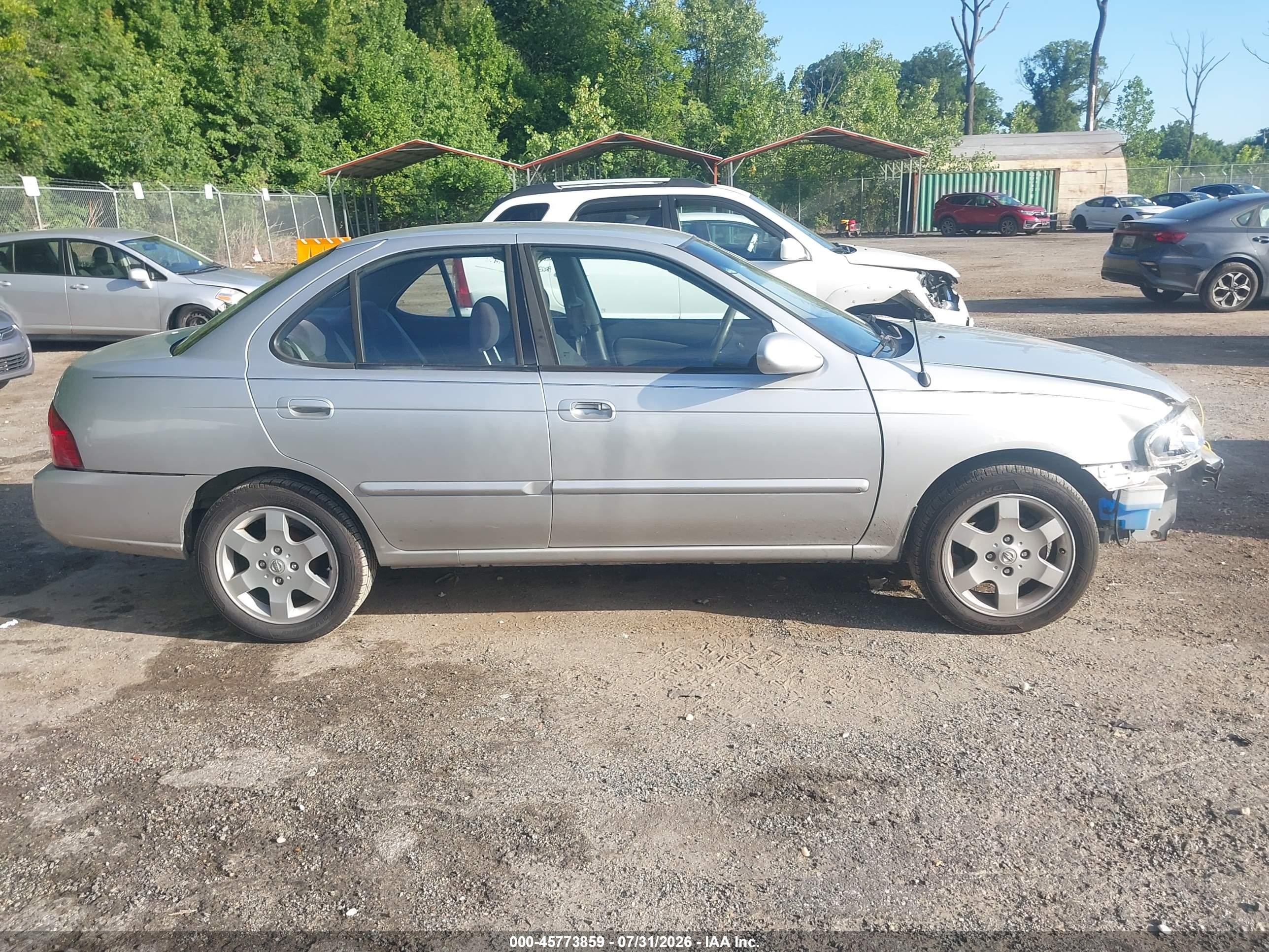 2005 Nissan Sentra 1.8s Silver vin: 3N1CB51DX5L525053