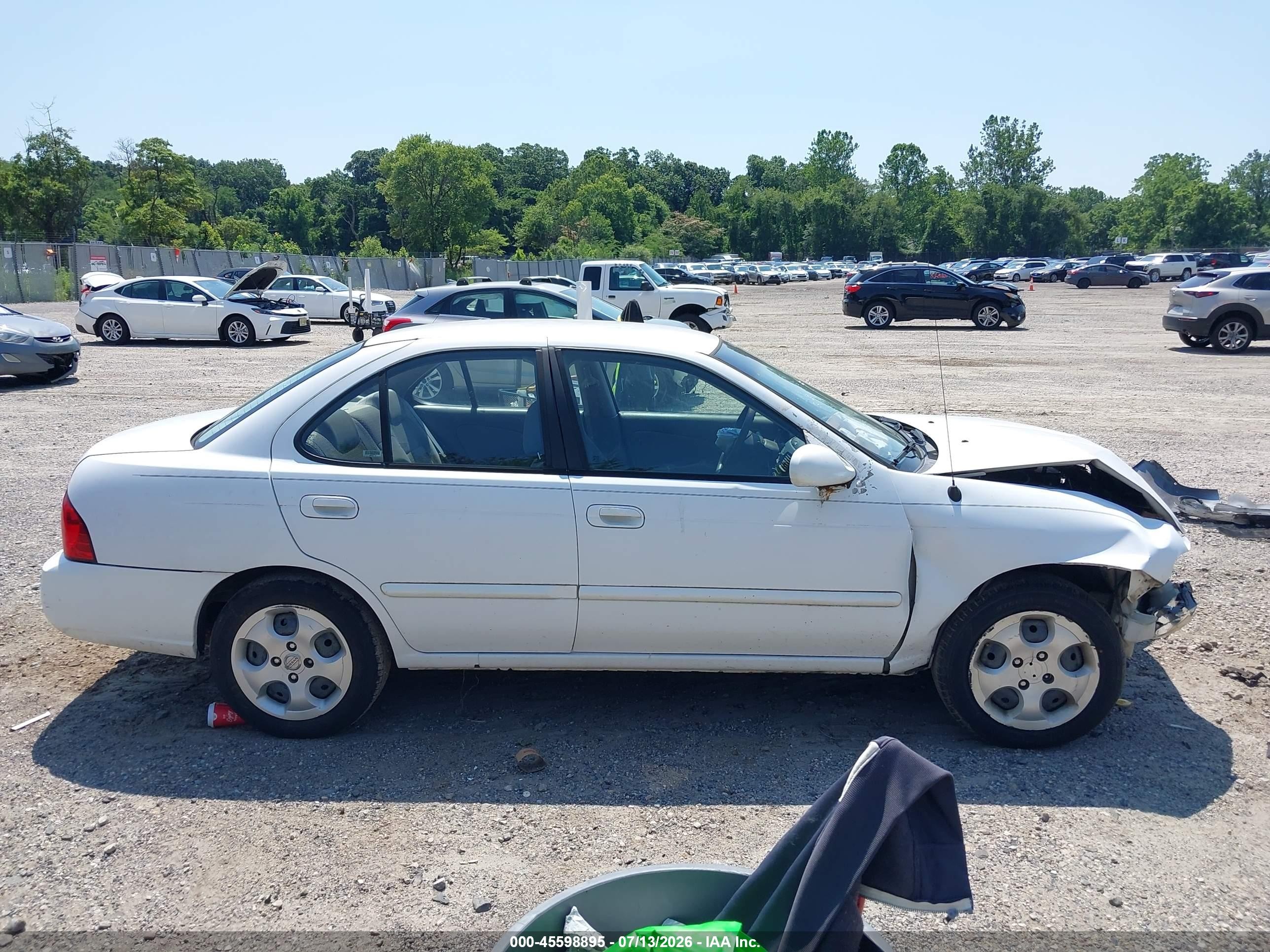 2005 Nissan Sentra 1.8s White vin: 3N1CB51DX5L540927