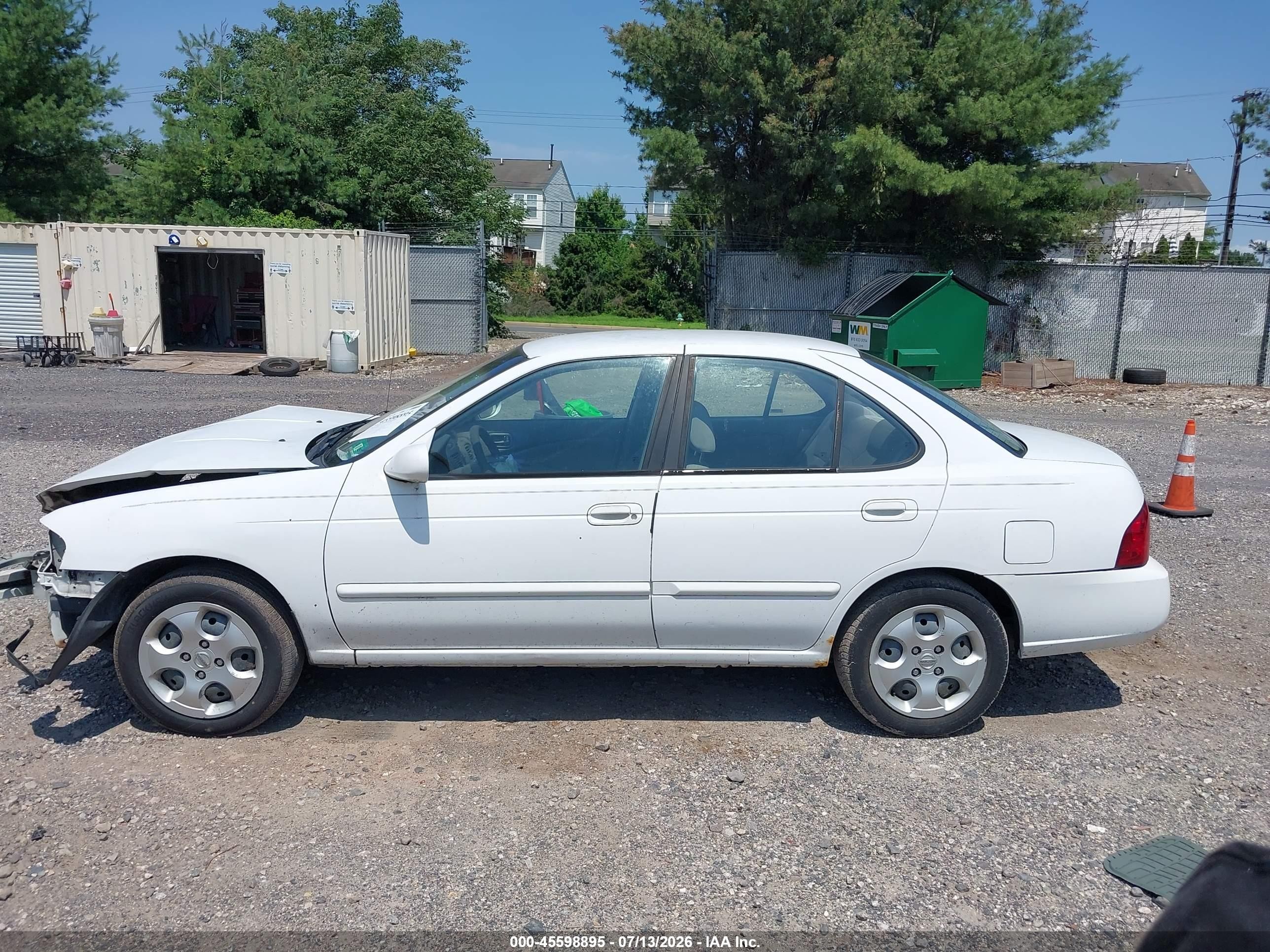 2005 Nissan Sentra 1.8s White vin: 3N1CB51DX5L540927
