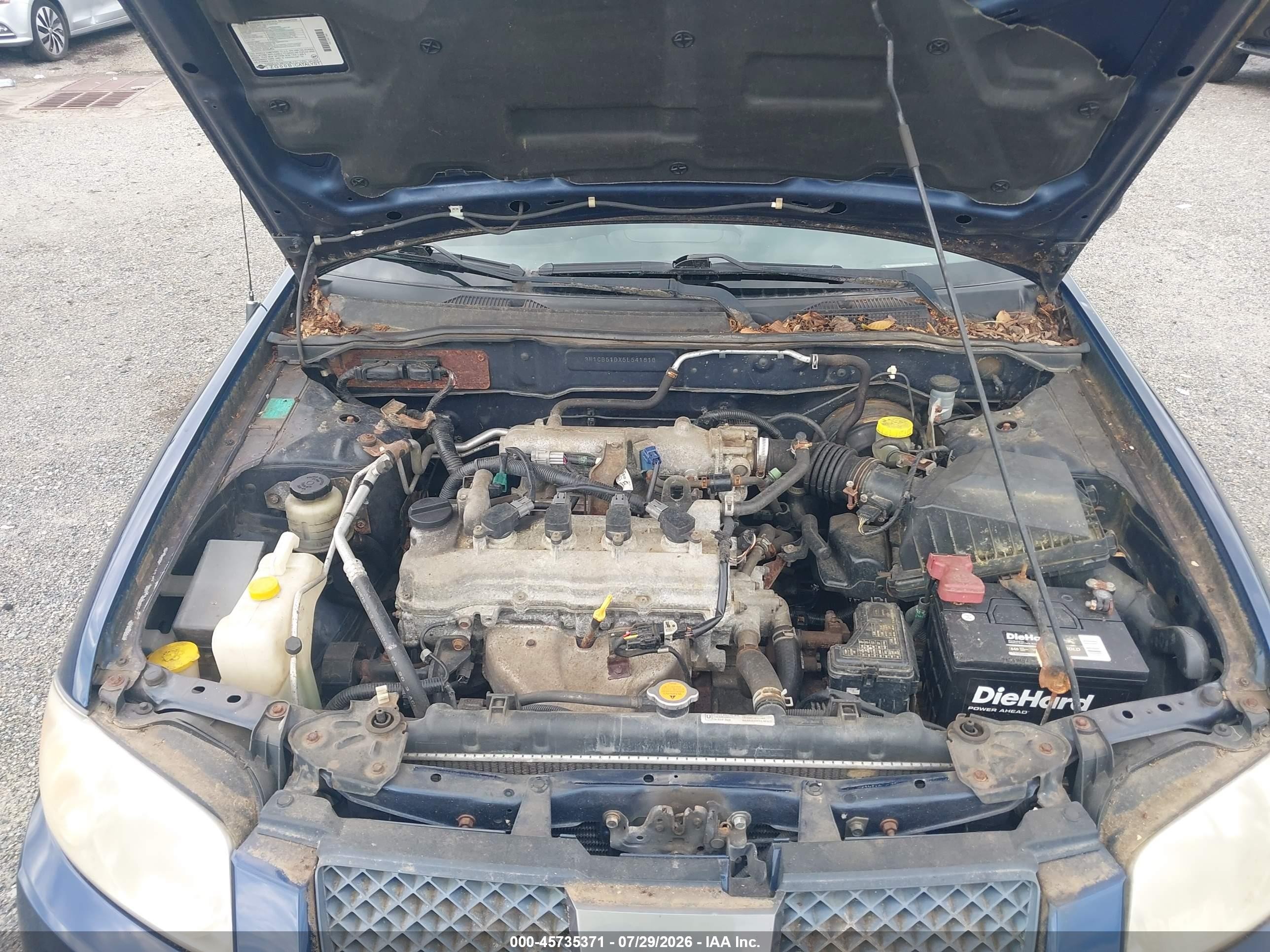 2005 Nissan Sentra 1.8s Blue vin: 3N1CB51DX5L541818