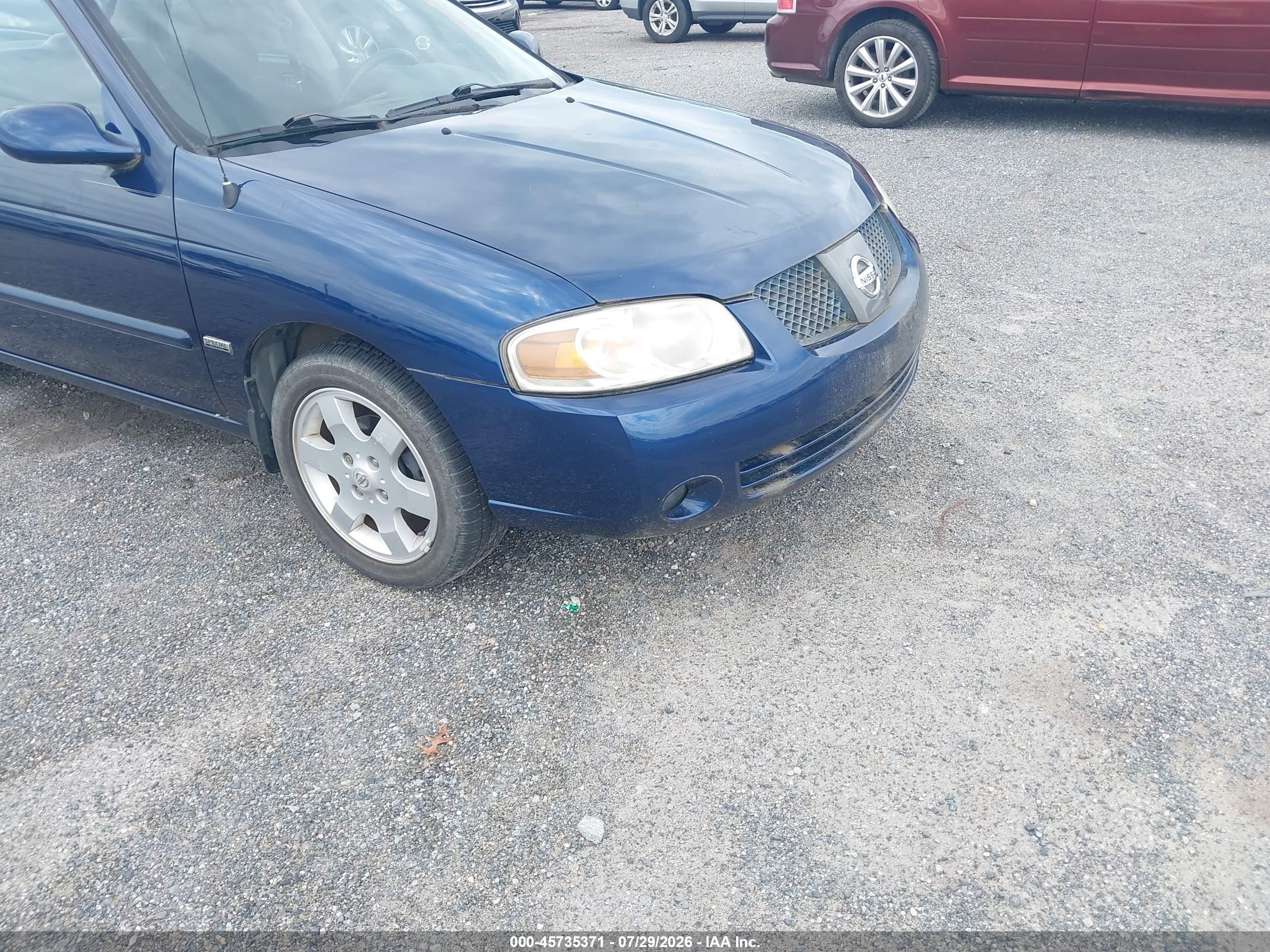 2005 Nissan Sentra 1.8s Blue vin: 3N1CB51DX5L541818