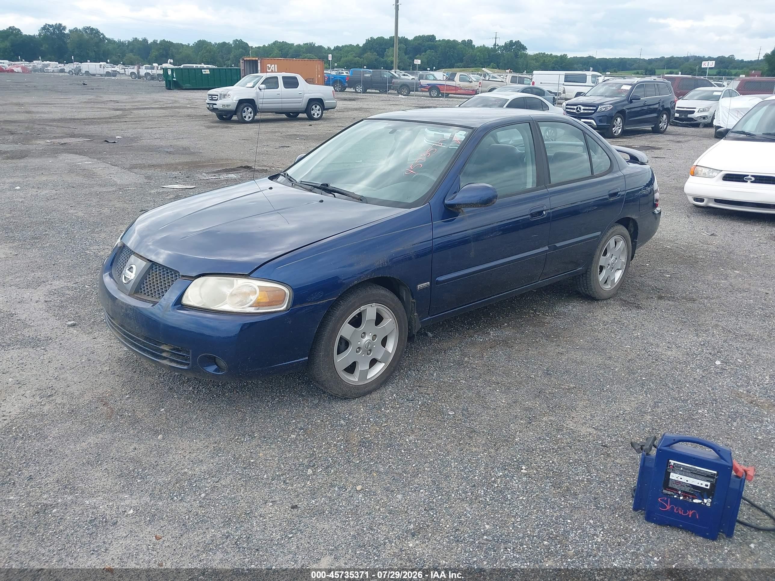 2005 Nissan Sentra 1.8s Blue vin: 3N1CB51DX5L541818