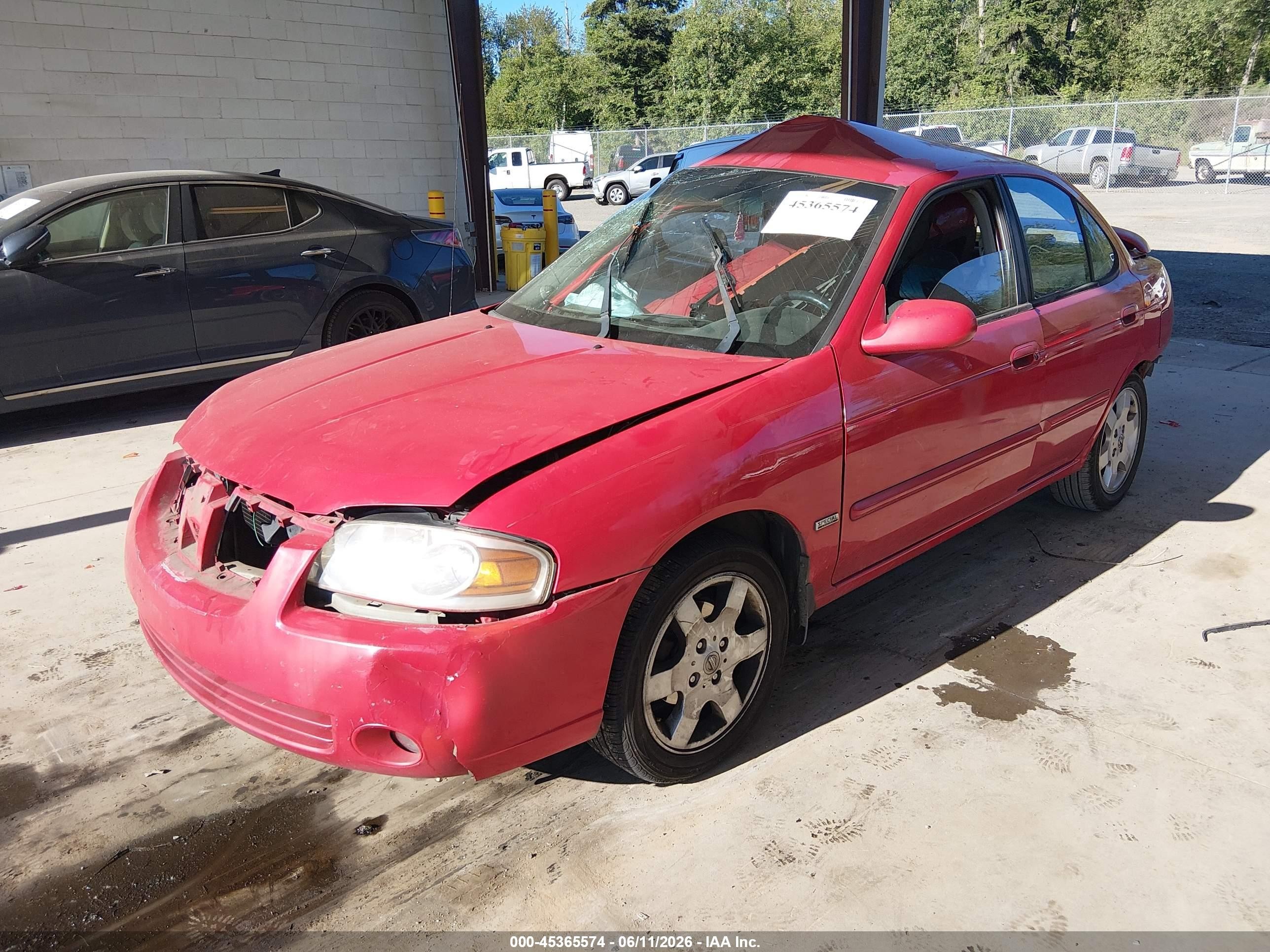 2006 Nissan Sentra 1.8s Red vin: 3N1CB51DX6L455751