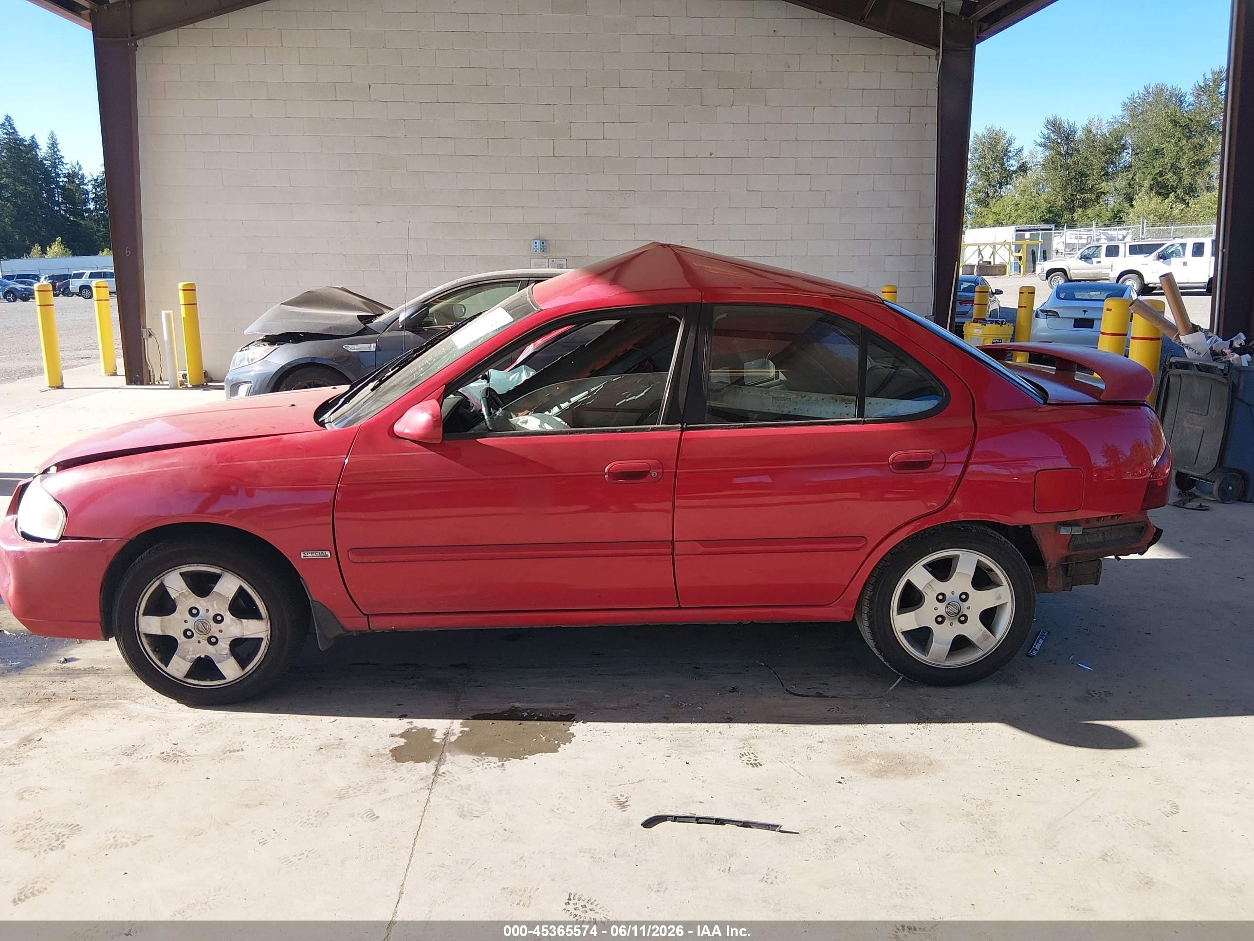 2006 Nissan Sentra 1.8s Red vin: 3N1CB51DX6L455751