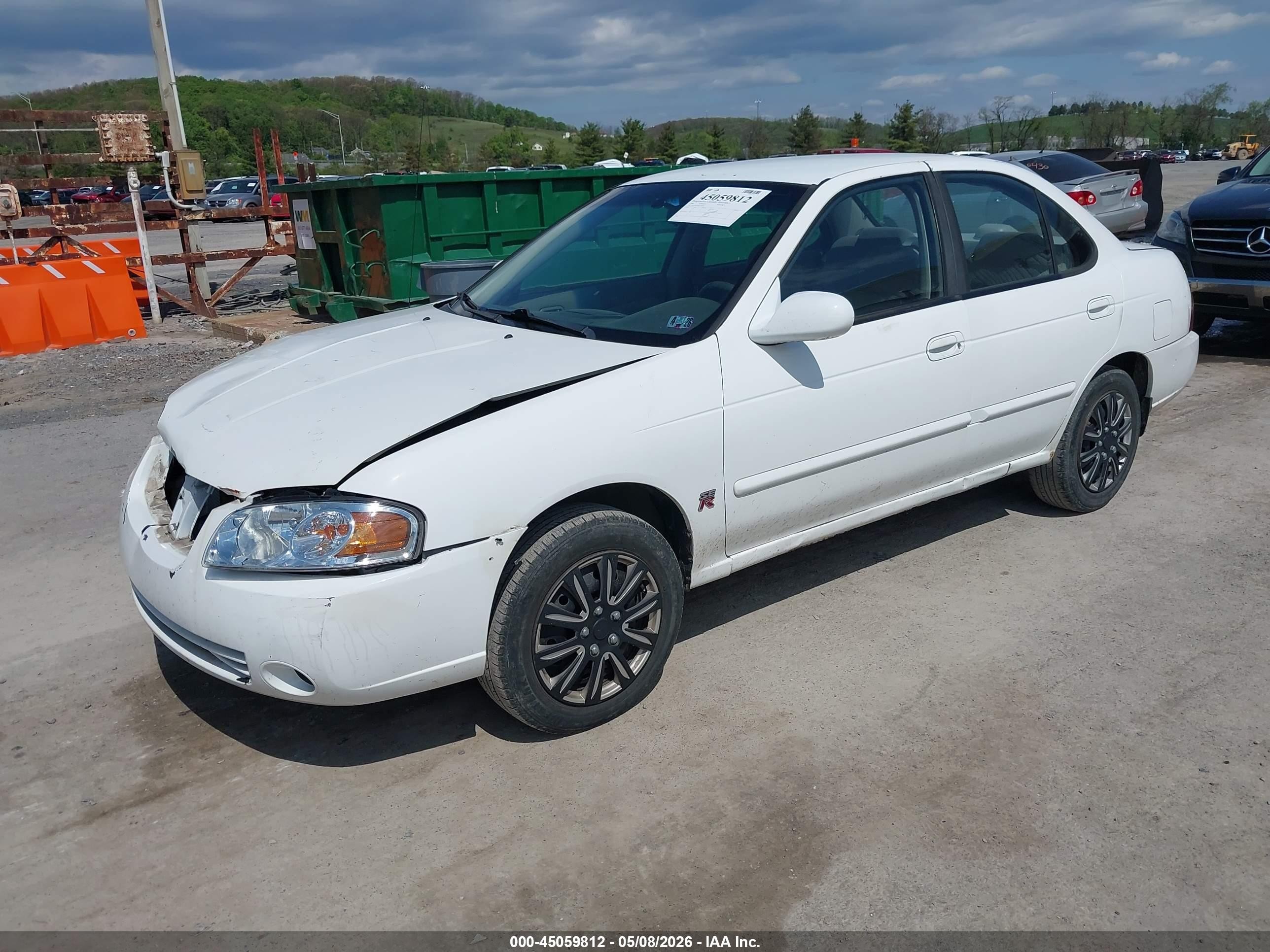2006 Nissan Sentra 1.8s White vin: 3N1CB51DX6L479676