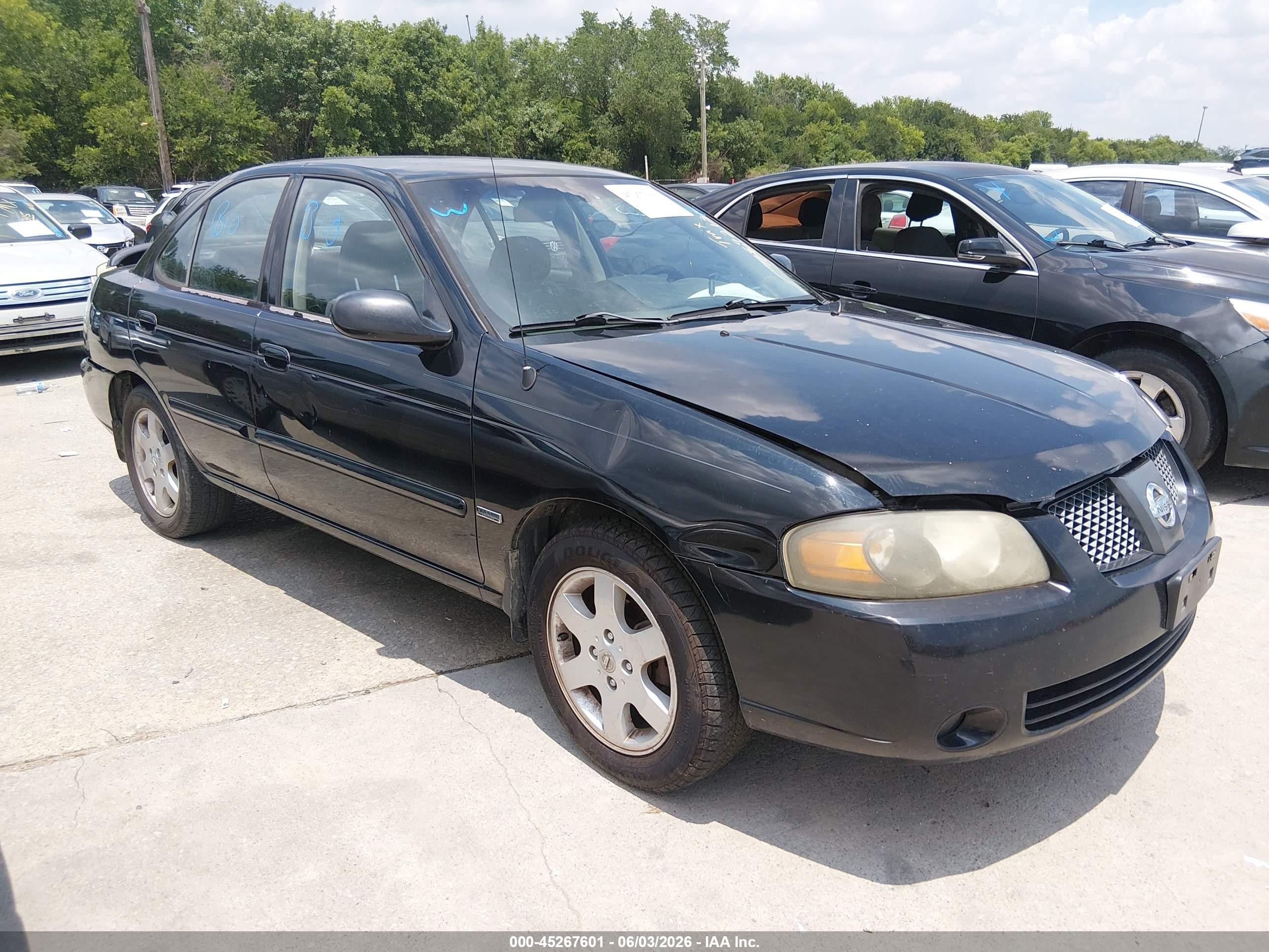 2006 Nissan Sentra 1.8s Black vin: 3N1CB51DX6L489219