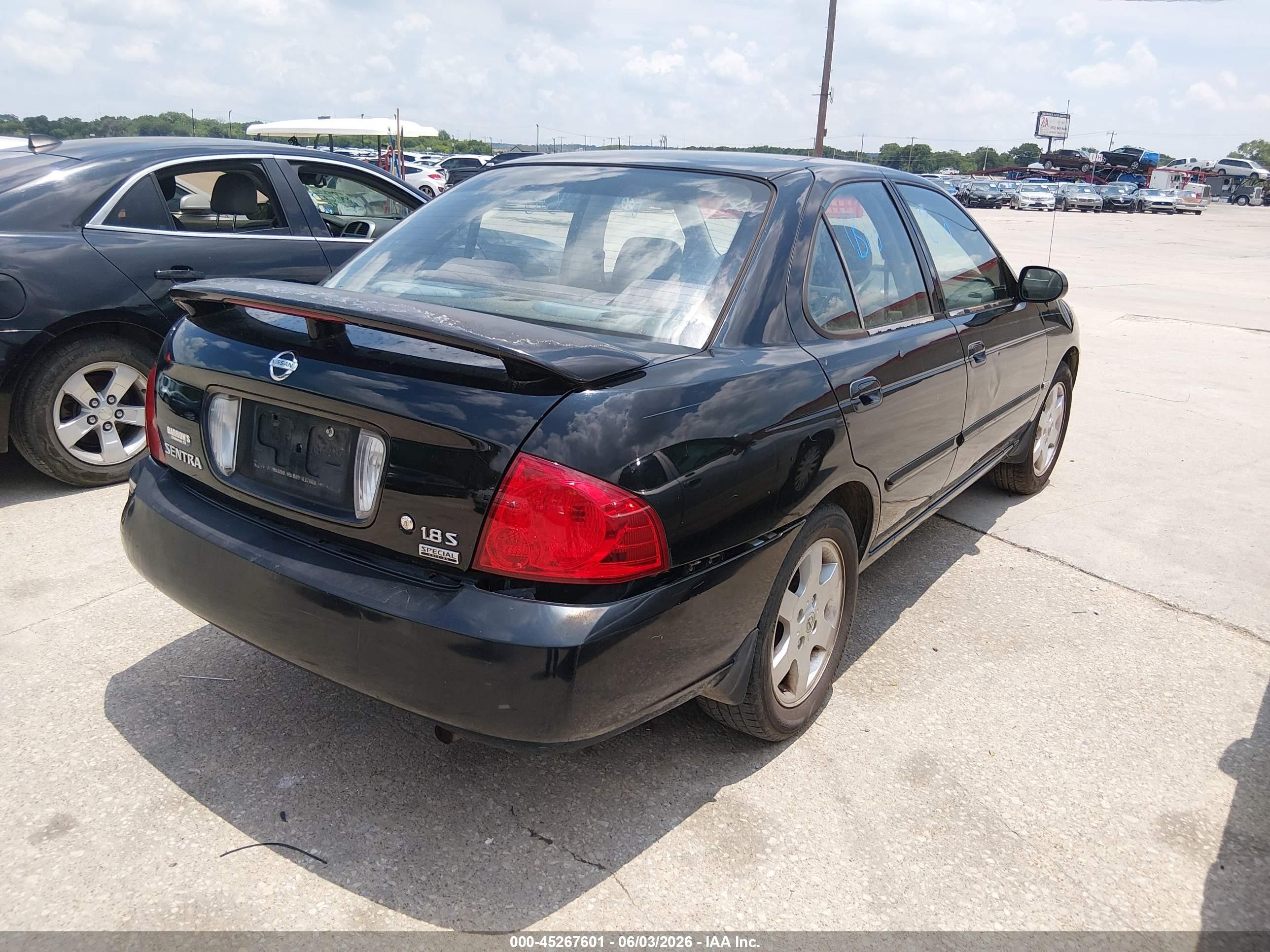 2006 Nissan Sentra 1.8s Black vin: 3N1CB51DX6L489219