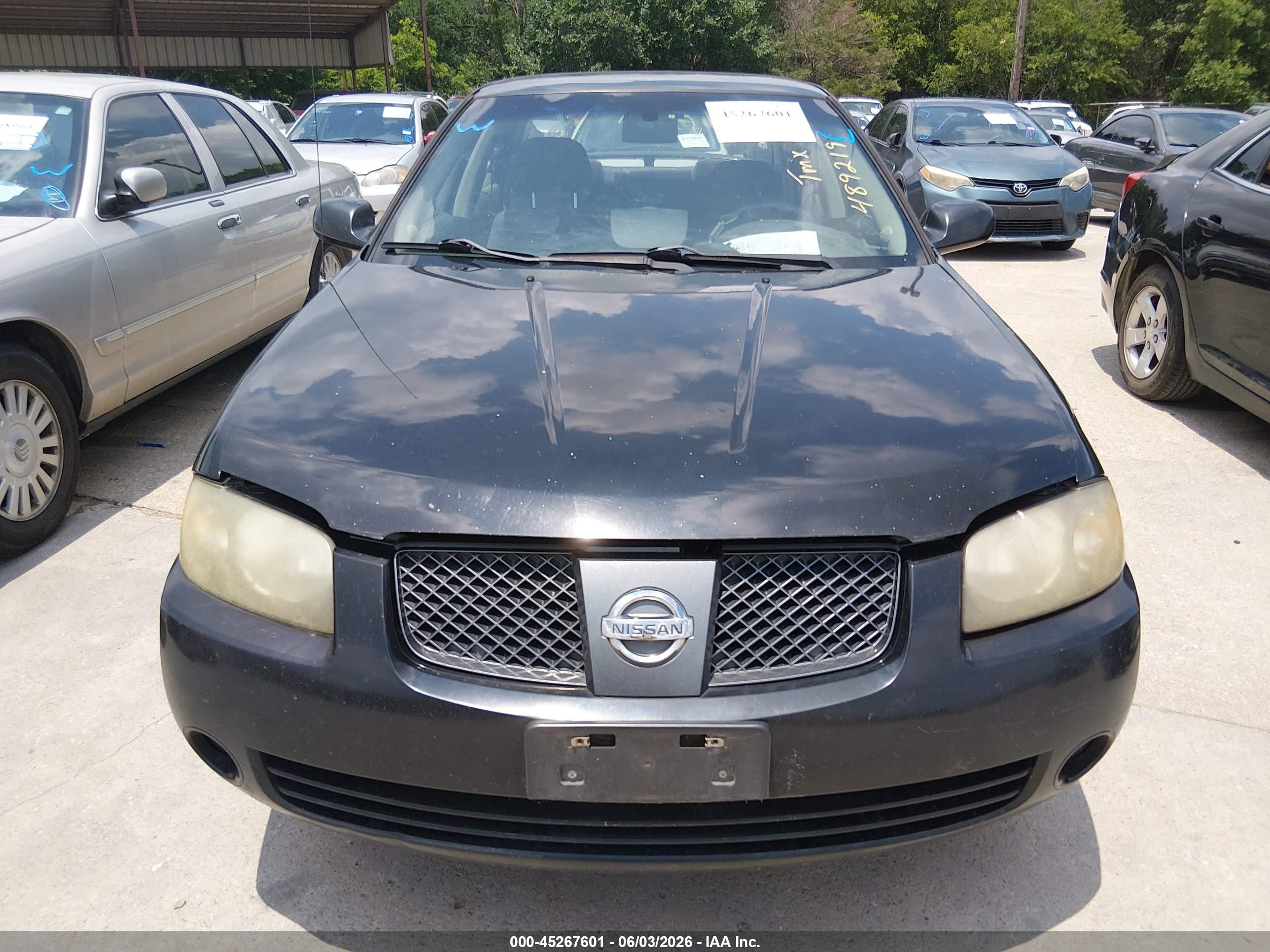 2006 Nissan Sentra 1.8s Black vin: 3N1CB51DX6L489219