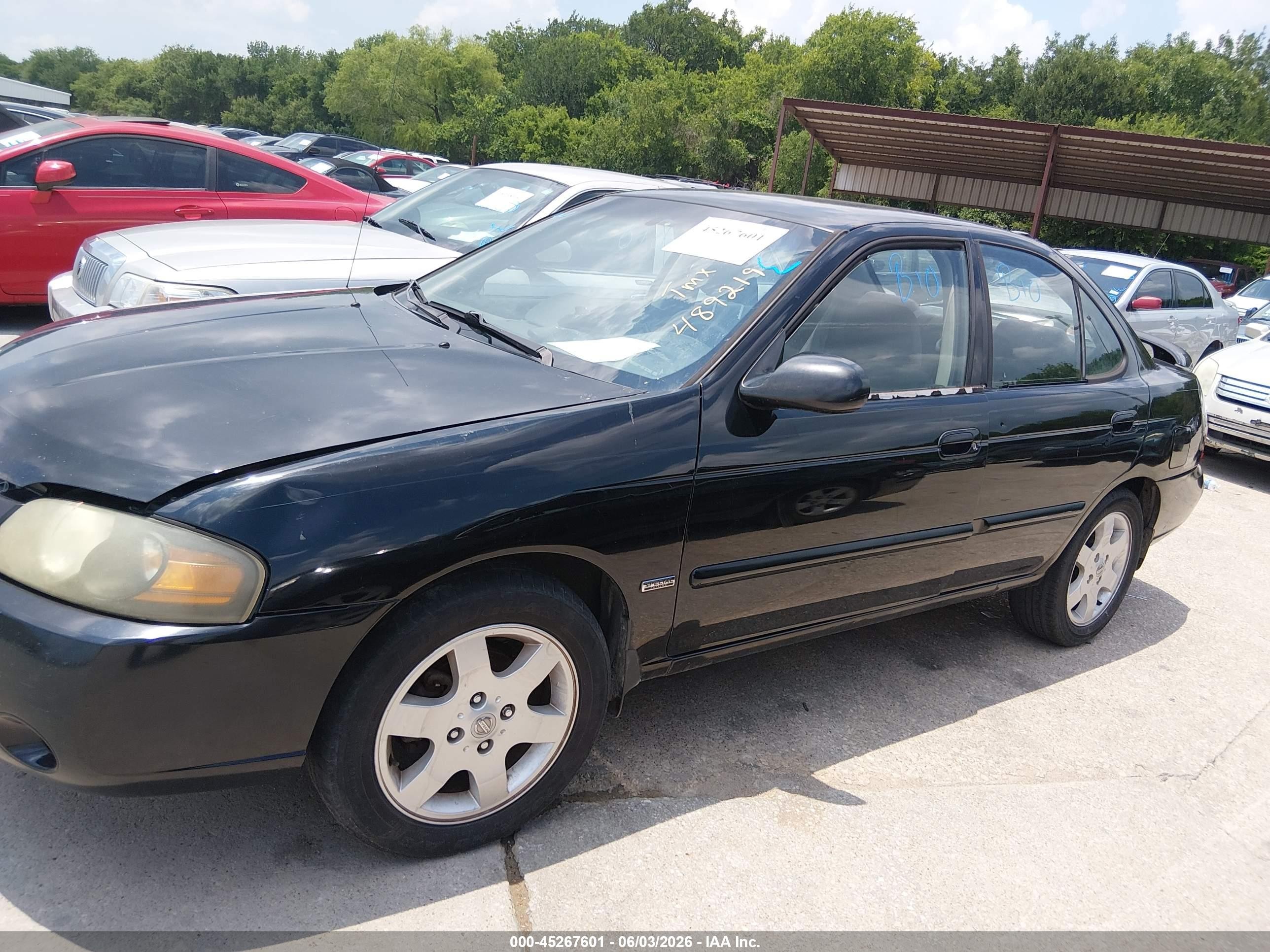 2006 Nissan Sentra 1.8s Black vin: 3N1CB51DX6L489219