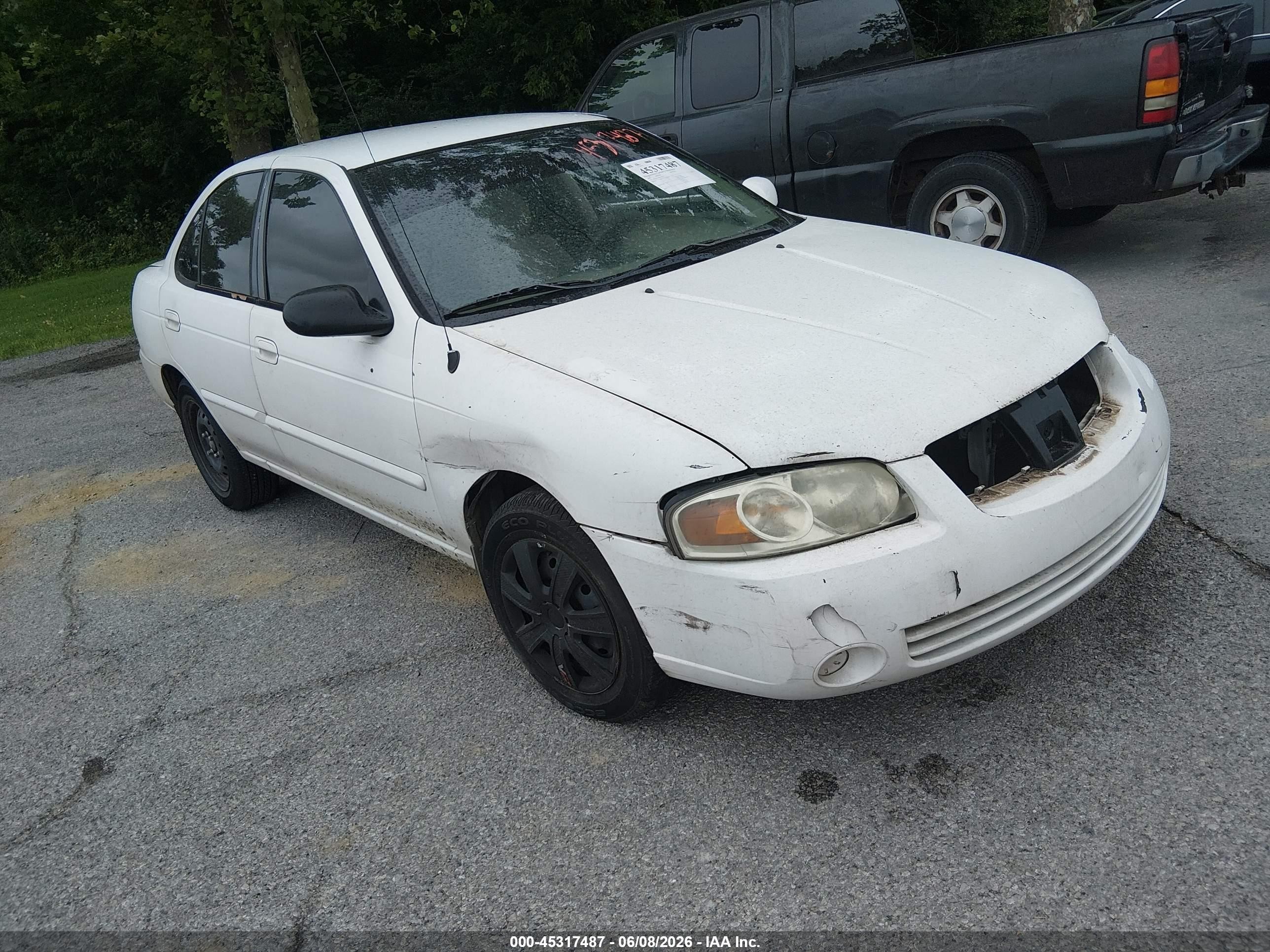 2006 Nissan Sentra 1.8s White vin: 3N1CB51DX6L595377