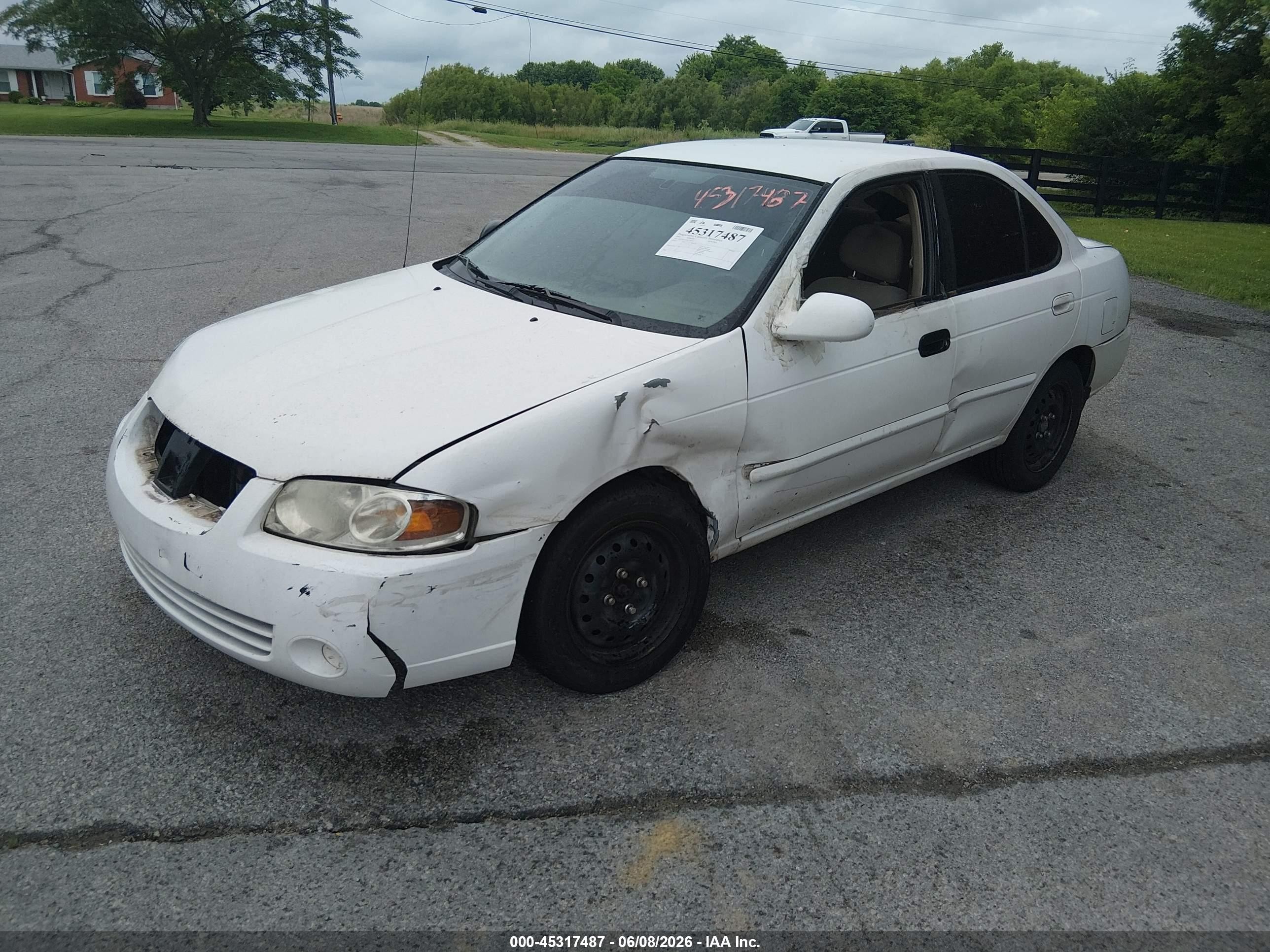2006 Nissan Sentra 1.8s White vin: 3N1CB51DX6L595377