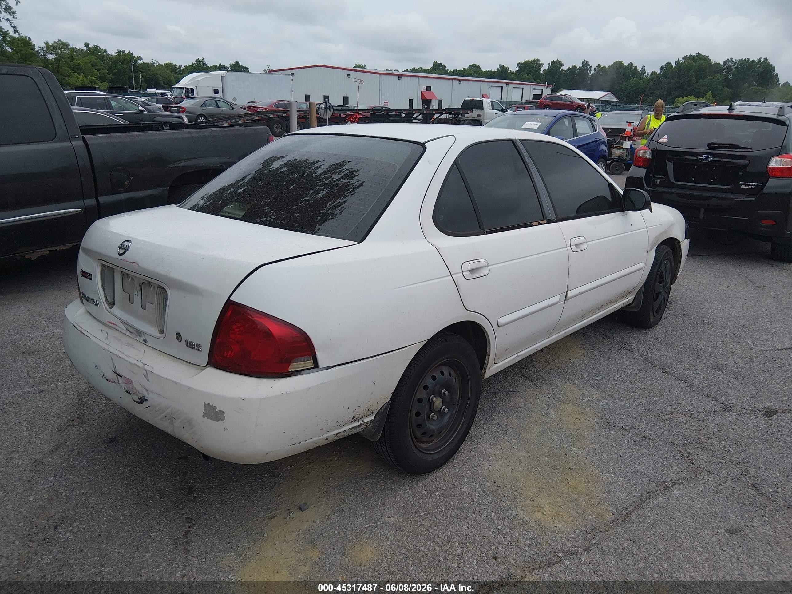 2006 Nissan Sentra 1.8s White vin: 3N1CB51DX6L595377