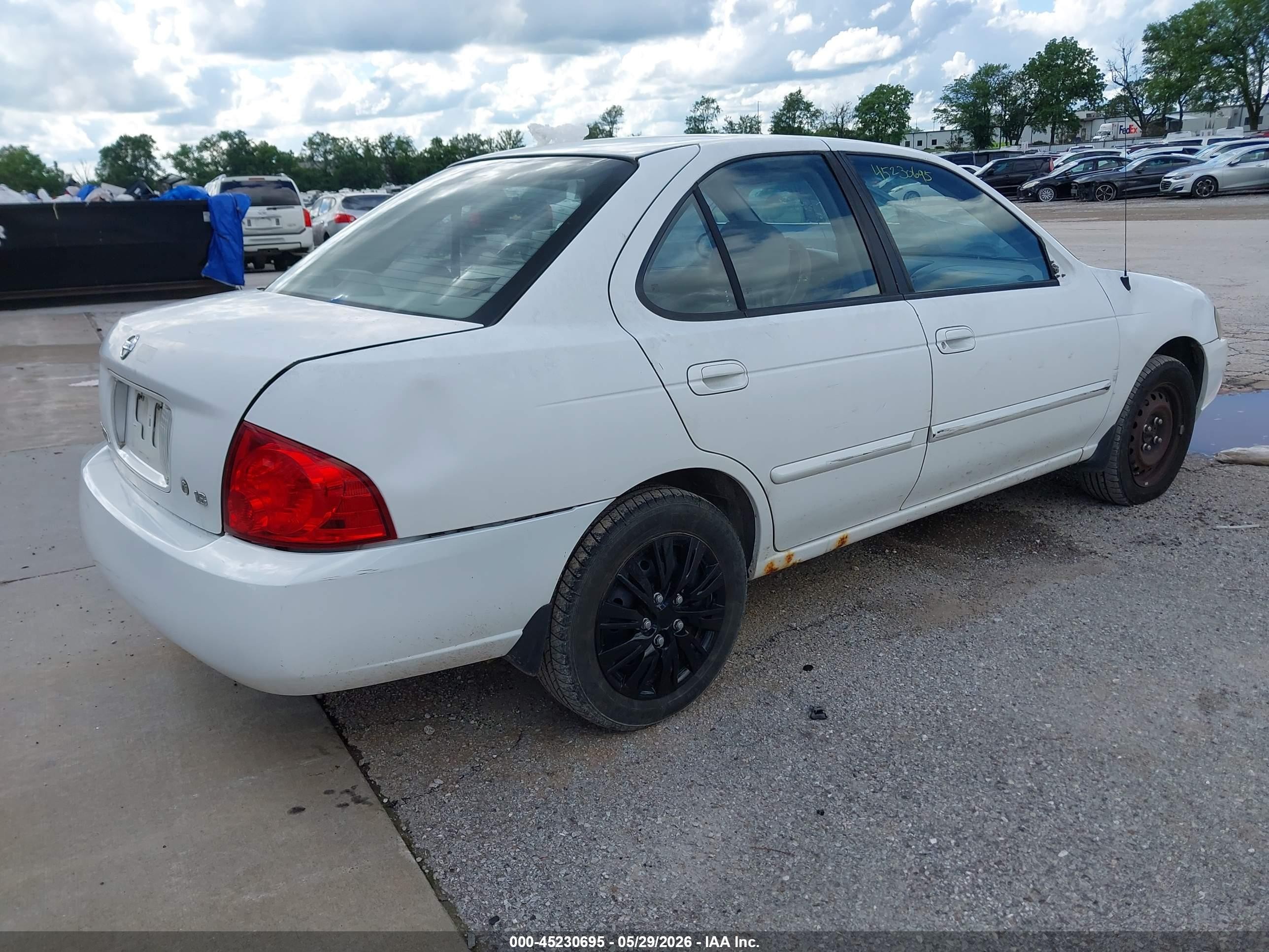 2006 Nissan Sentra 1.8 White vin: 3N1CB51DX6L630547
