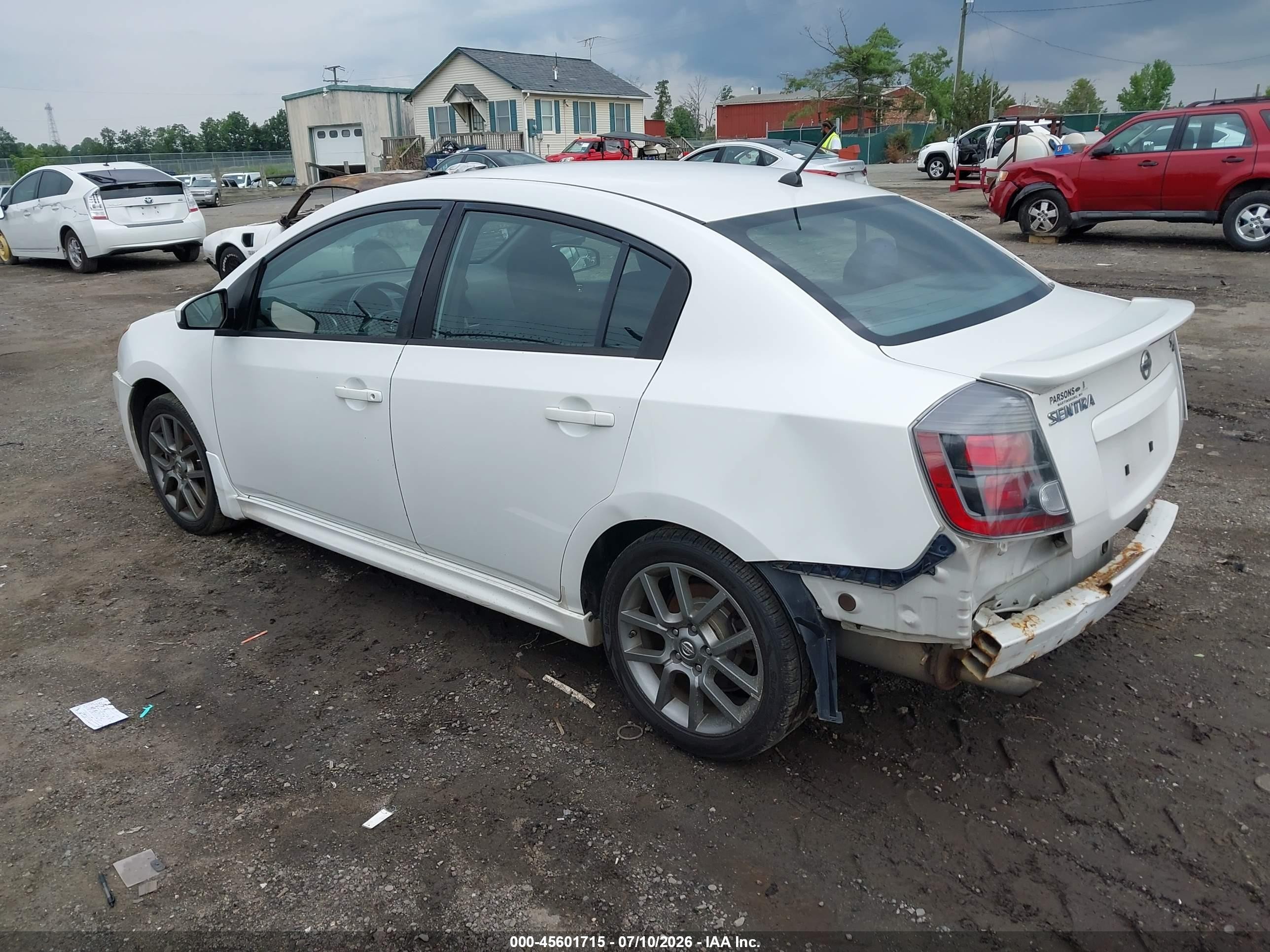 2010 Nissan Sentra Se-r Spec V White vin: 3N1CB6AP8AL678766