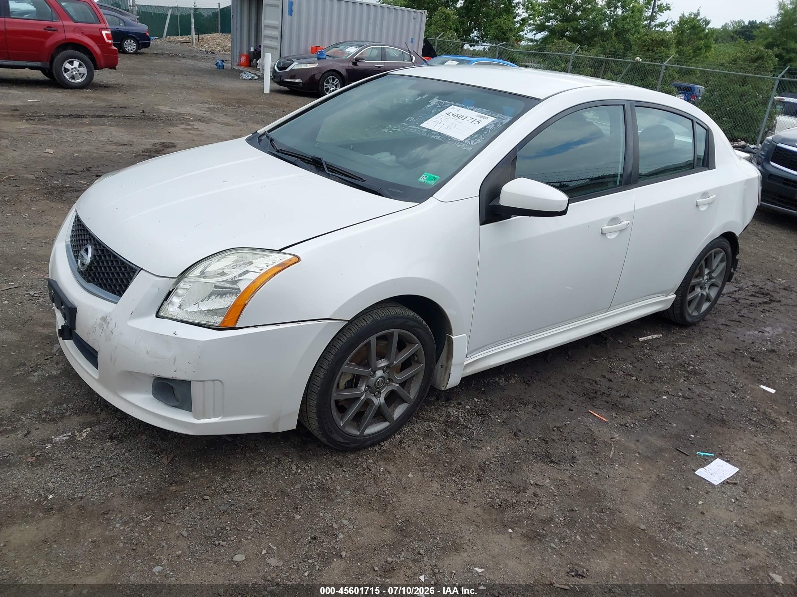 2010 Nissan Sentra Se-r Spec V White vin: 3N1CB6AP8AL678766
