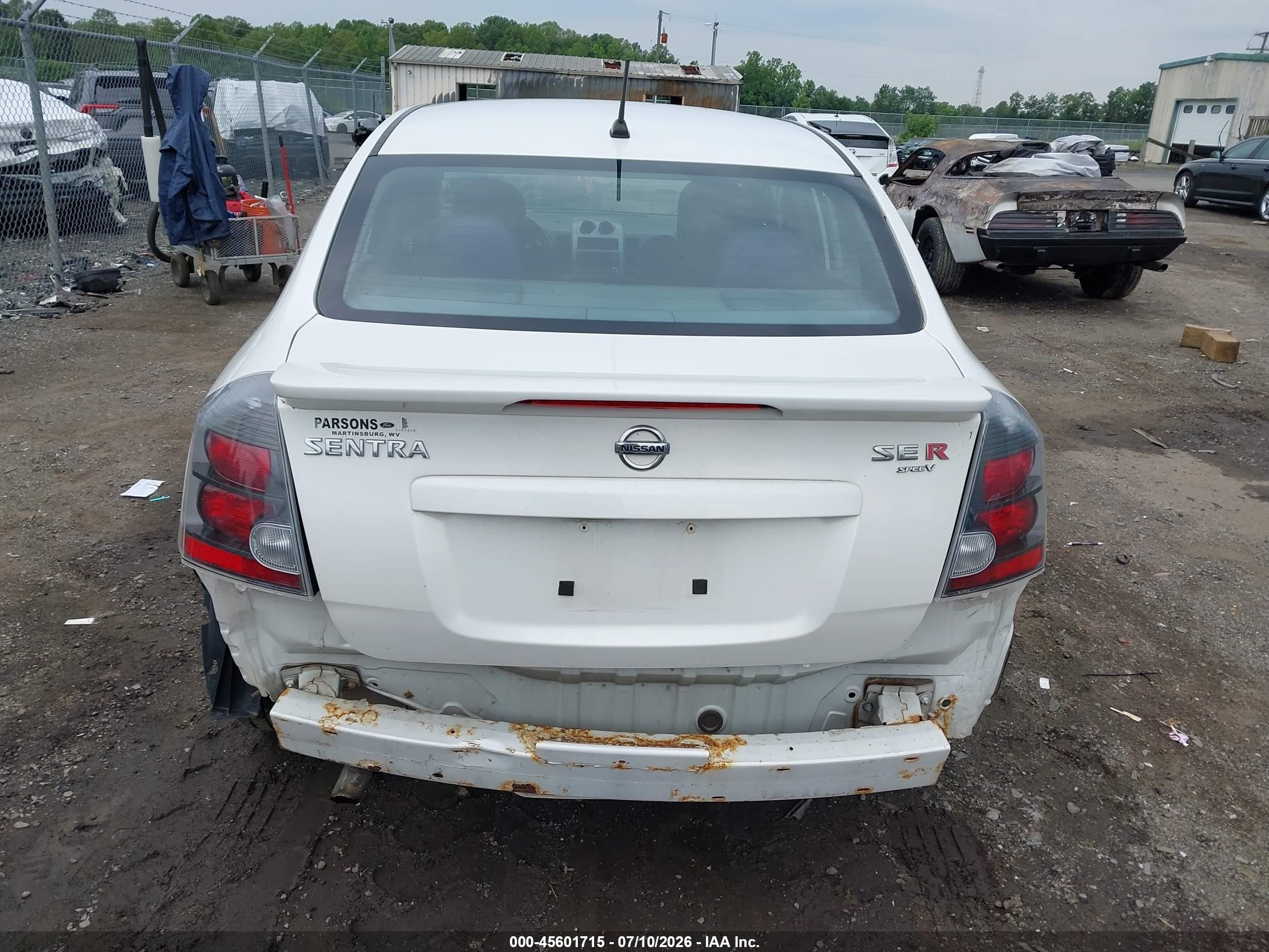 2010 Nissan Sentra Se-r Spec V White vin: 3N1CB6AP8AL678766