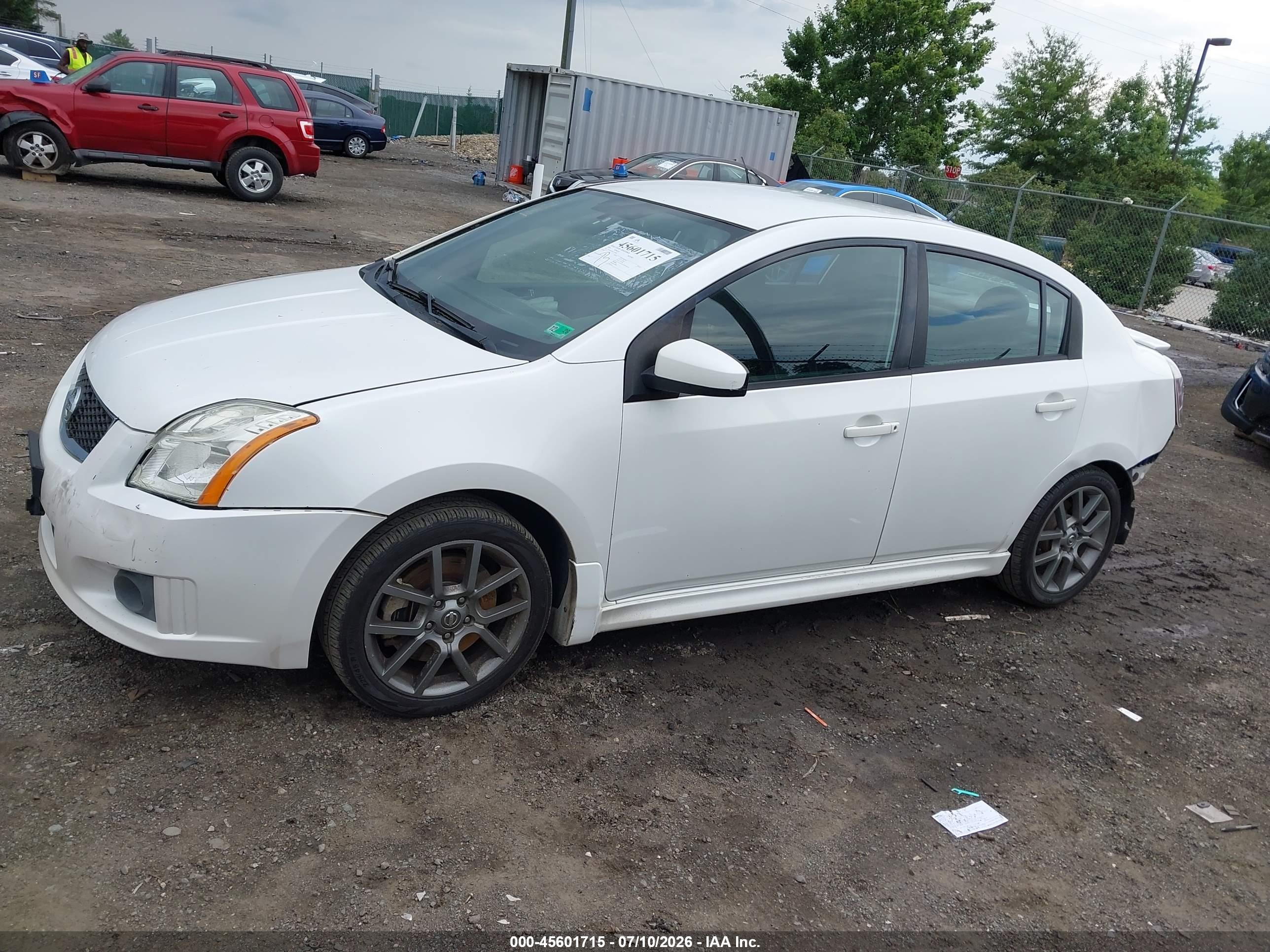 2010 Nissan Sentra Se-r Spec V White vin: 3N1CB6AP8AL678766