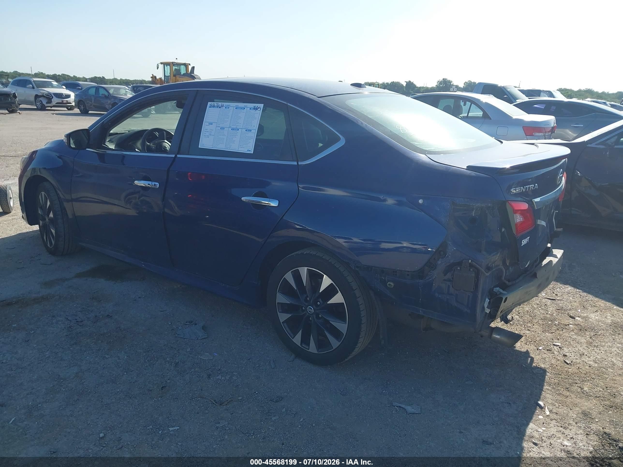 2017 Nissan Sentra Sr Turbo Blue vin: 3N1CB7AP2HY237332