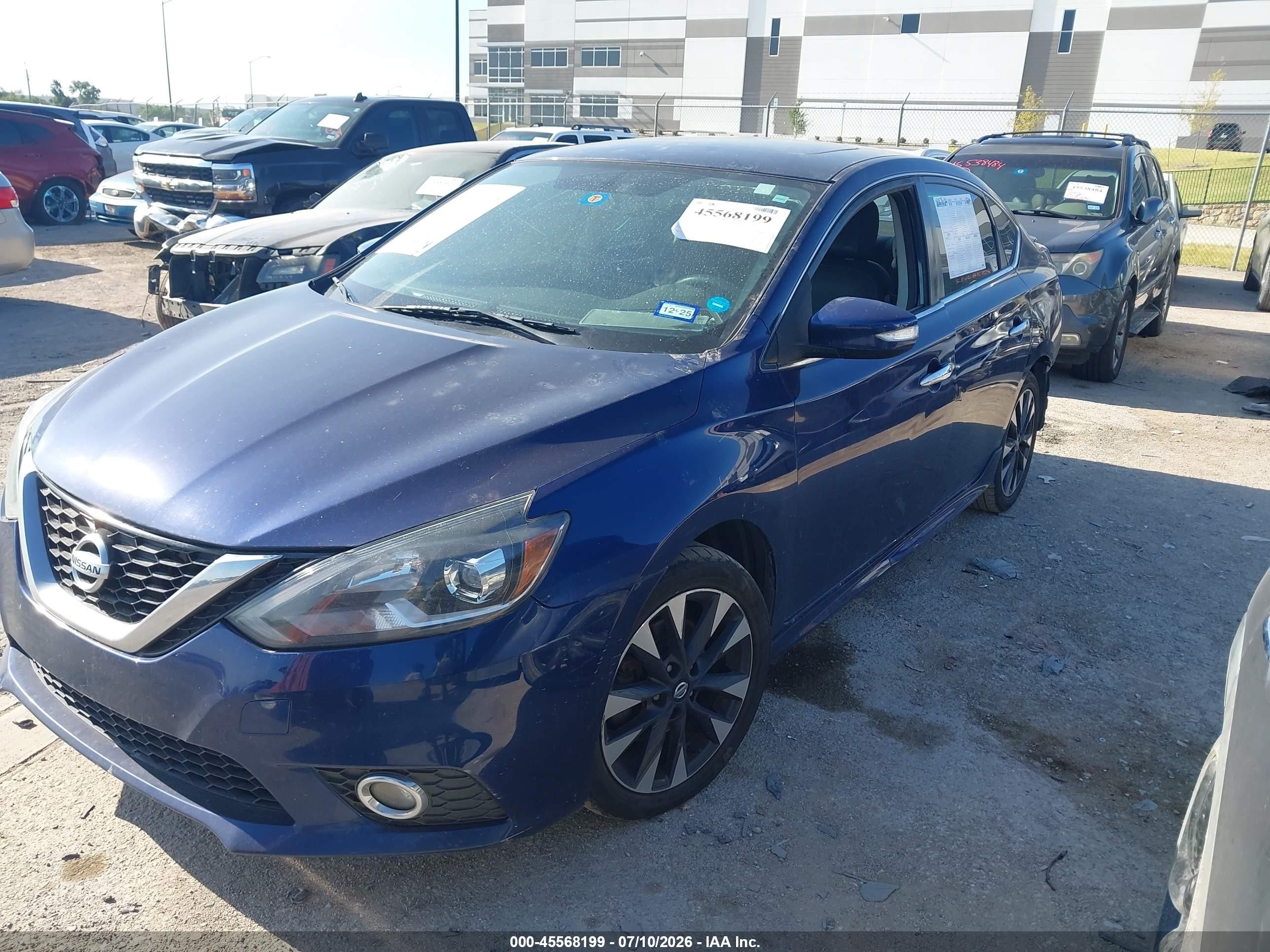 2017 Nissan Sentra Sr Turbo Blue vin: 3N1CB7AP2HY237332
