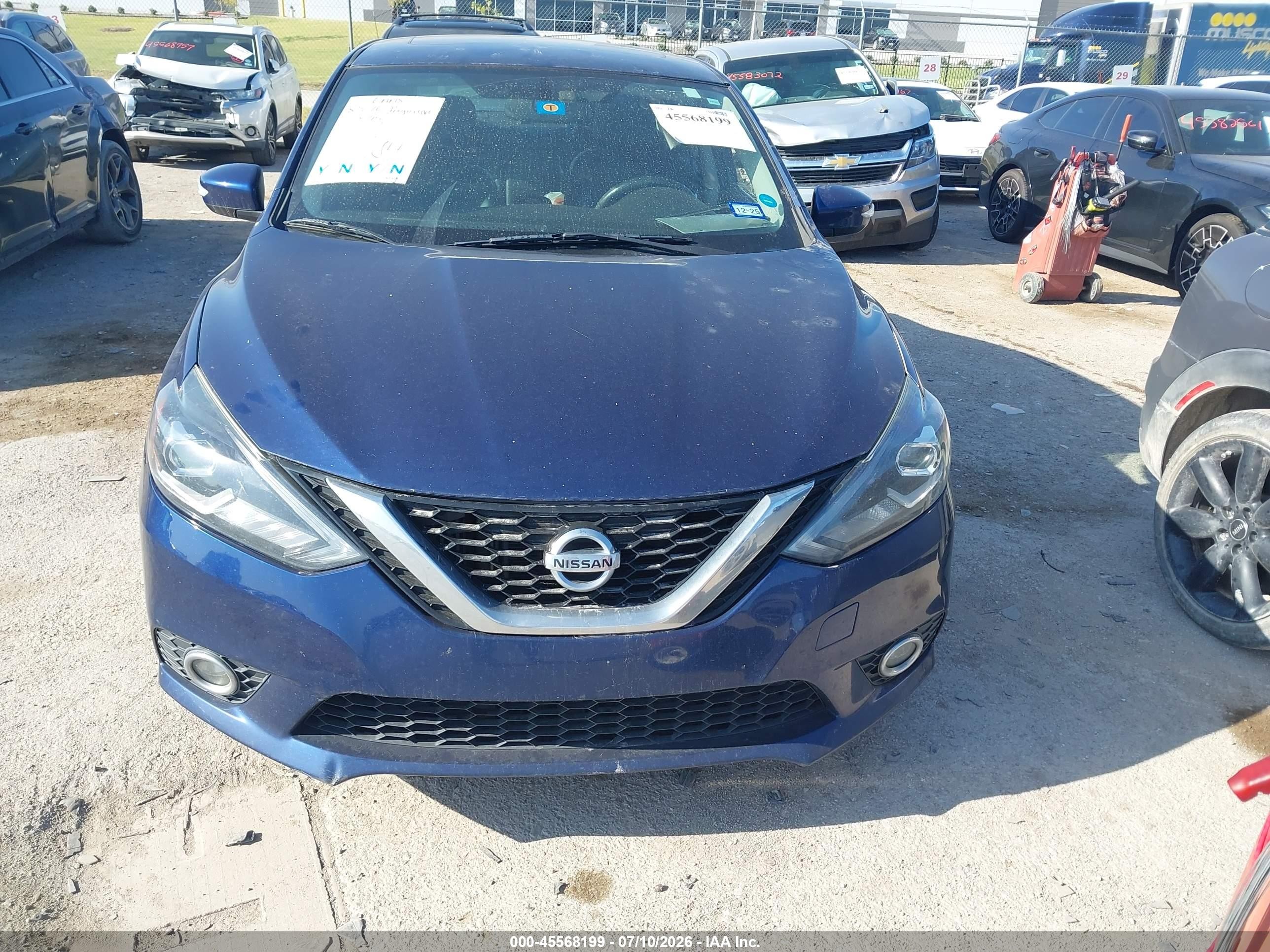 2017 Nissan Sentra Sr Turbo Blue vin: 3N1CB7AP2HY237332
