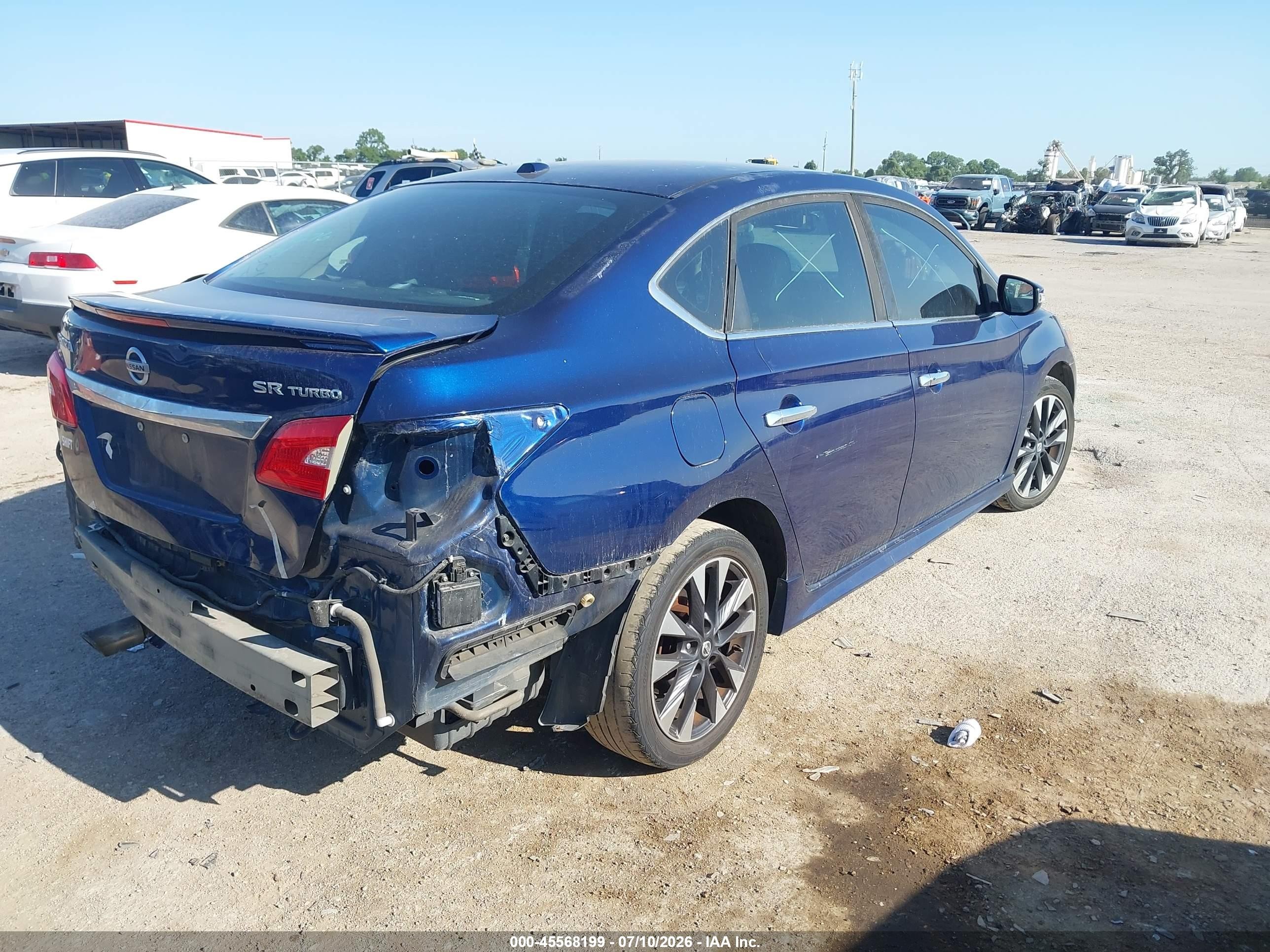 2017 Nissan Sentra Sr Turbo Blue vin: 3N1CB7AP2HY237332