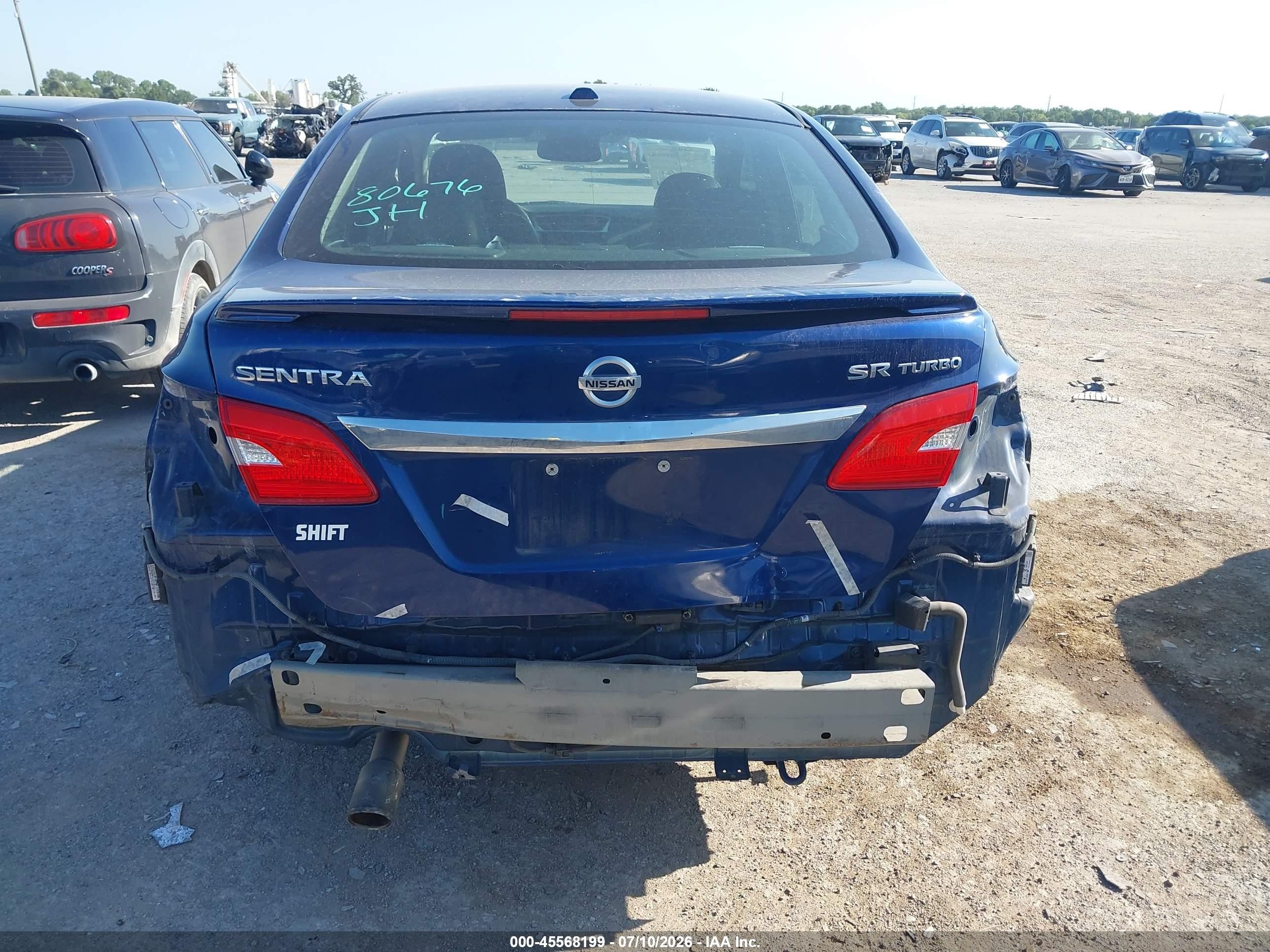 2017 Nissan Sentra Sr Turbo Blue vin: 3N1CB7AP2HY237332