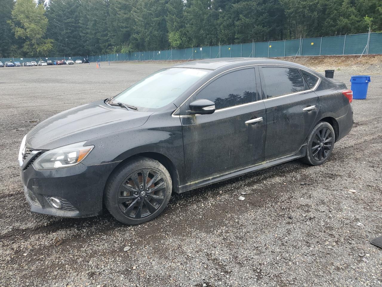 2017 Nissan Sentra Sr Turbo Black vin: 3N1CB7AP4HY355639 Damage: Left Front Fender, Chipped, 3