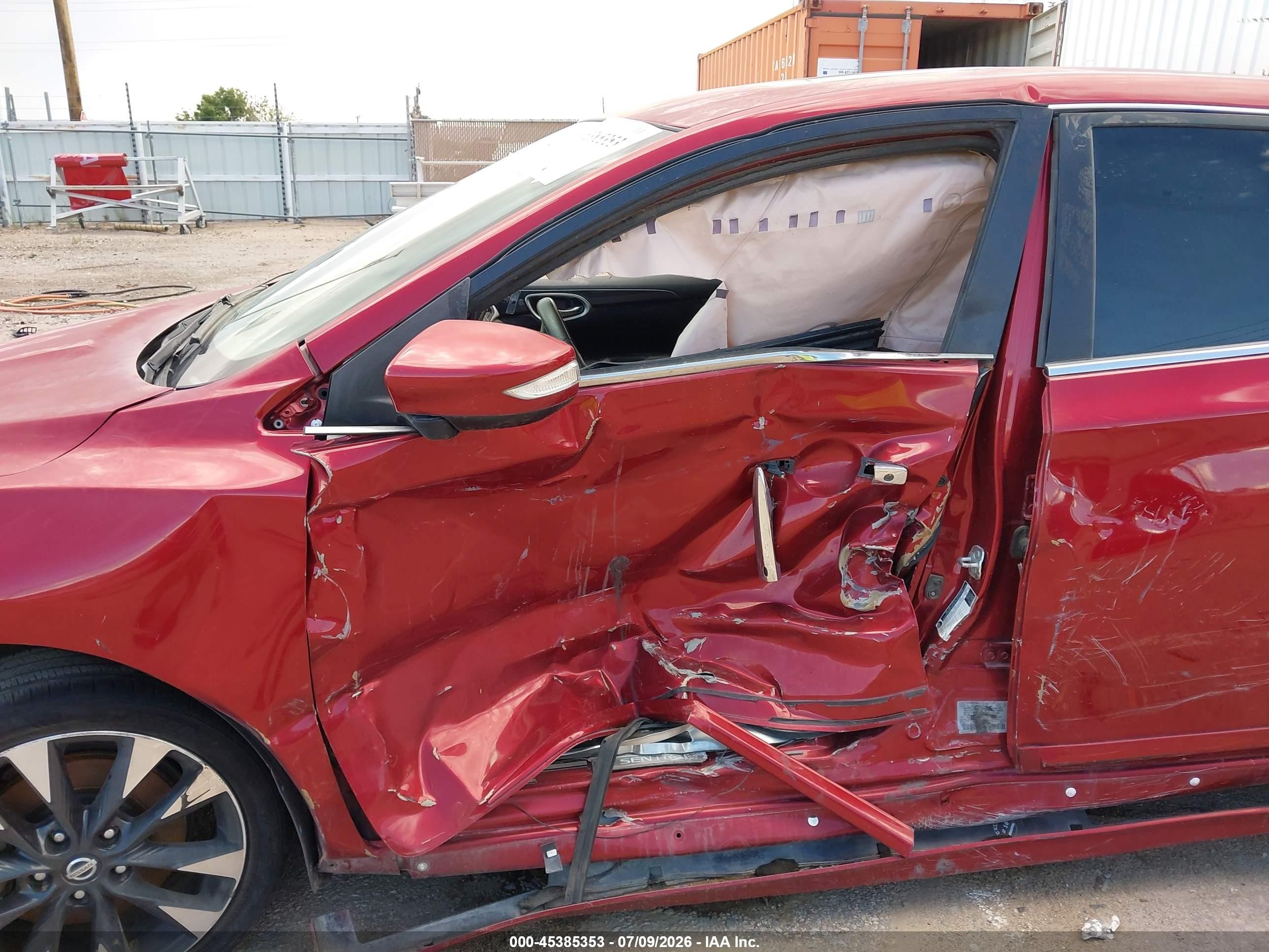 2018 Nissan Sentra   Burgundy vin: 3N1CB7AP9JY202437