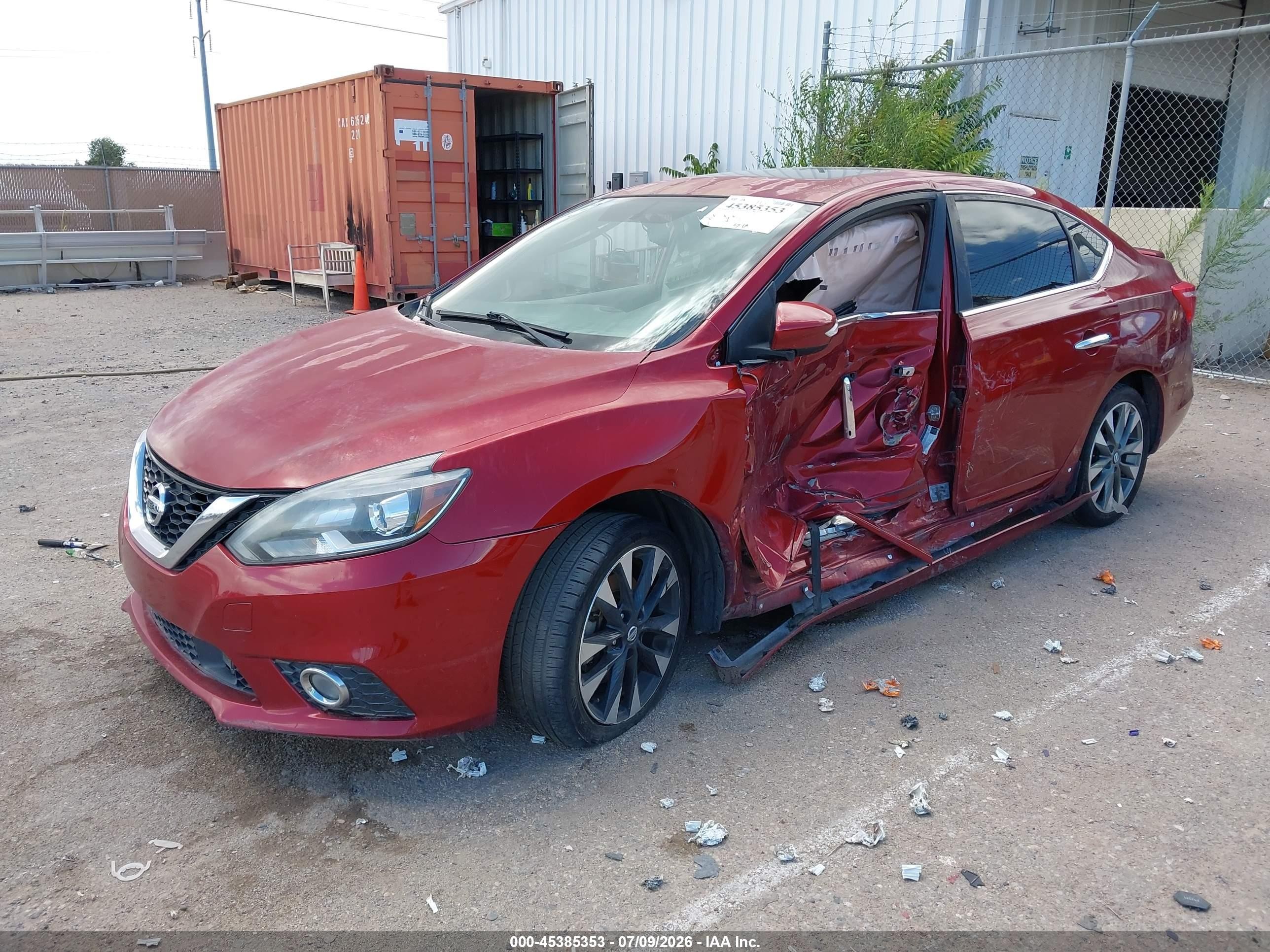 2018 Nissan Sentra   Burgundy vin: 3N1CB7AP9JY202437