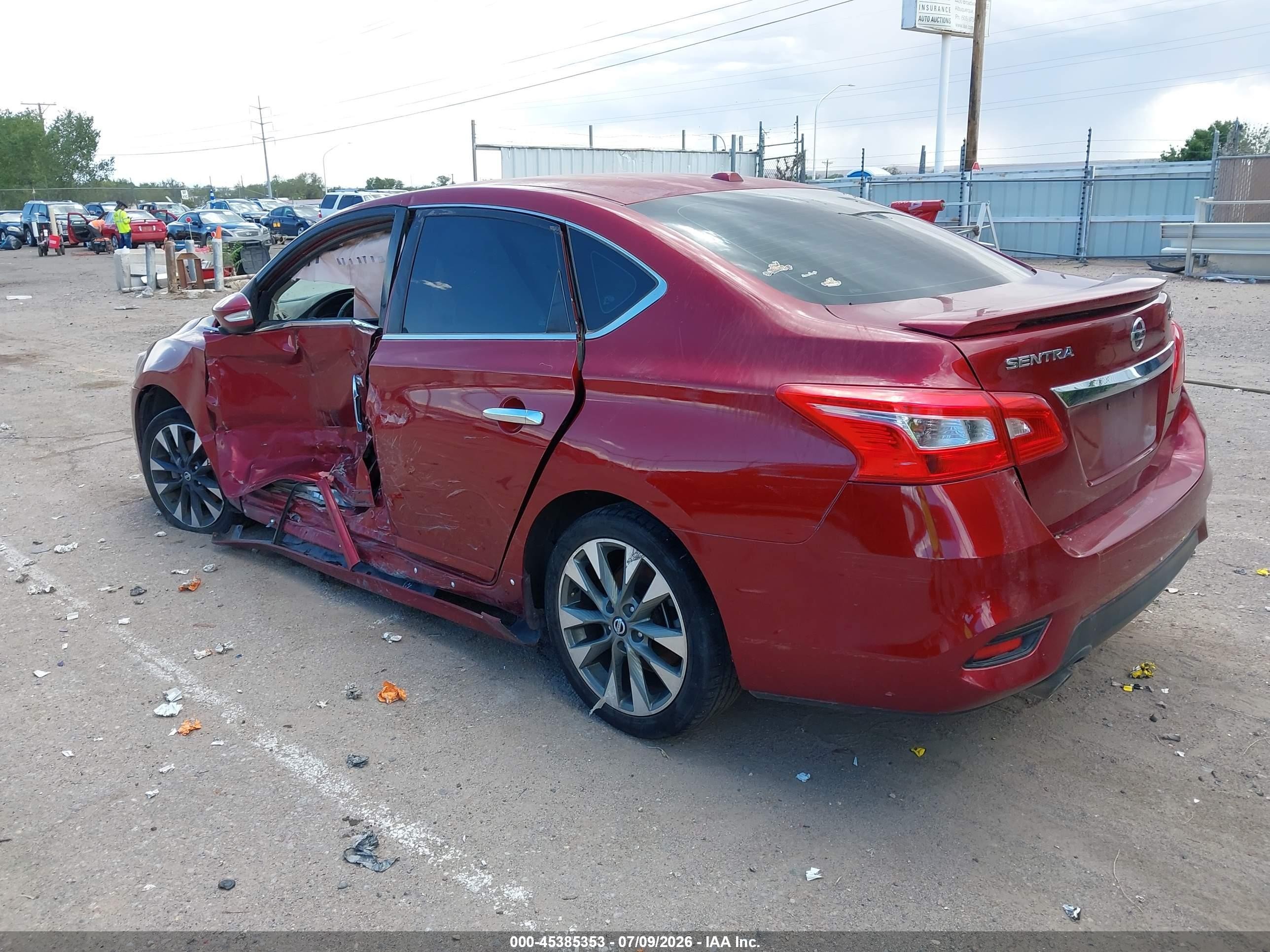 2018 Nissan Sentra   Burgundy vin: 3N1CB7AP9JY202437