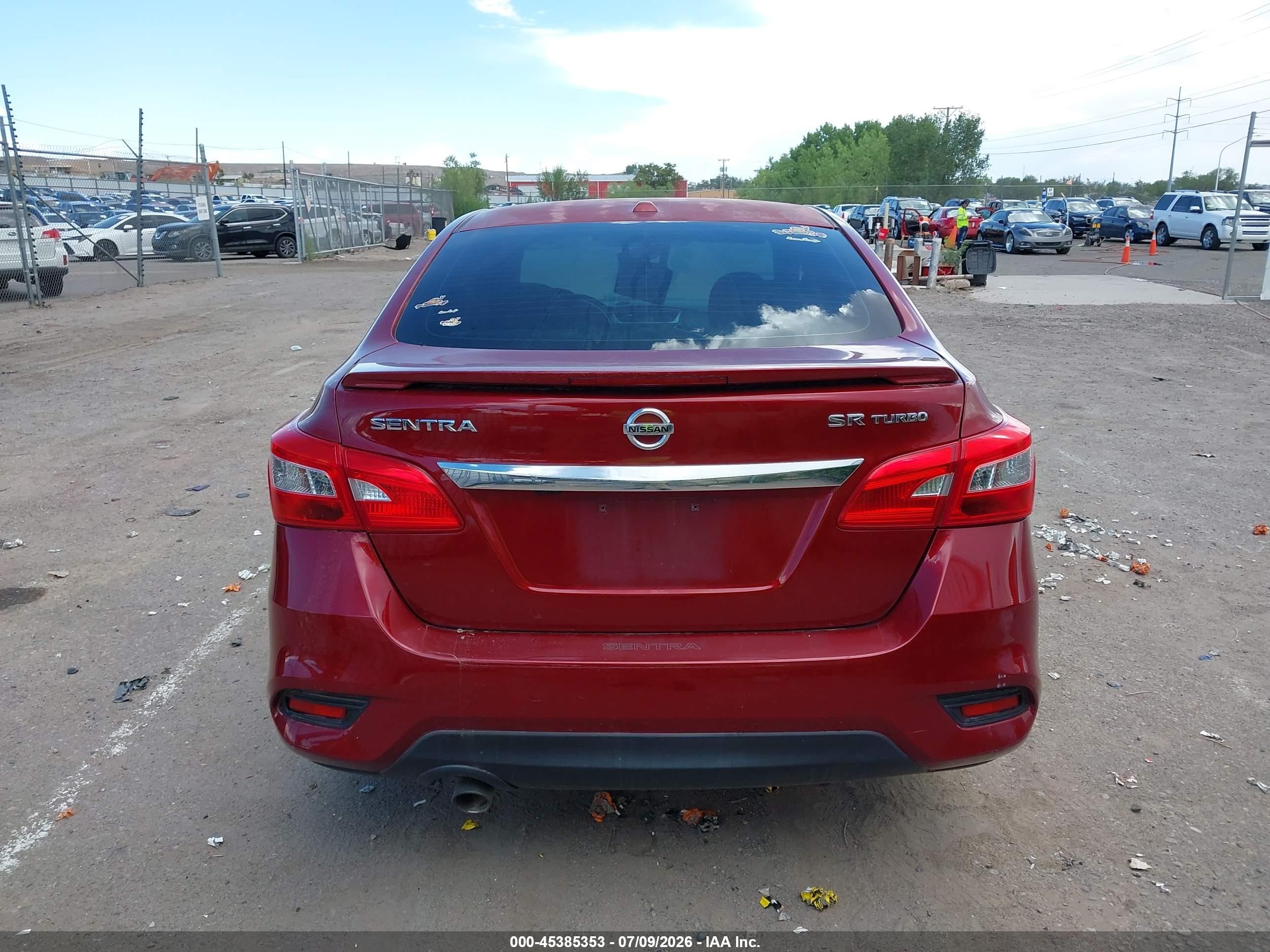 2018 Nissan Sentra   Burgundy vin: 3N1CB7AP9JY202437