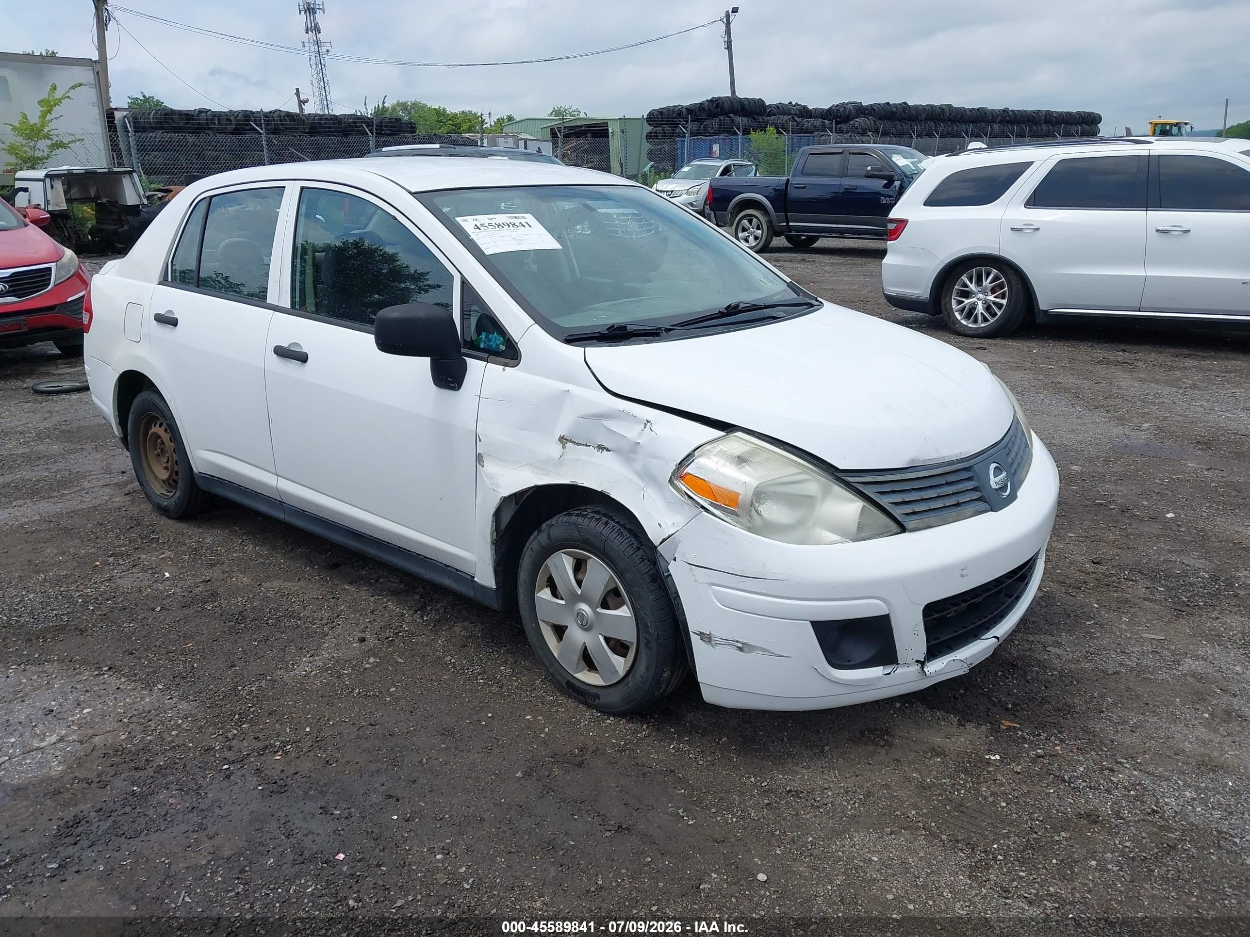 2009 Nissan Versa 1.6 White vin: 3N1CC11E19L484090