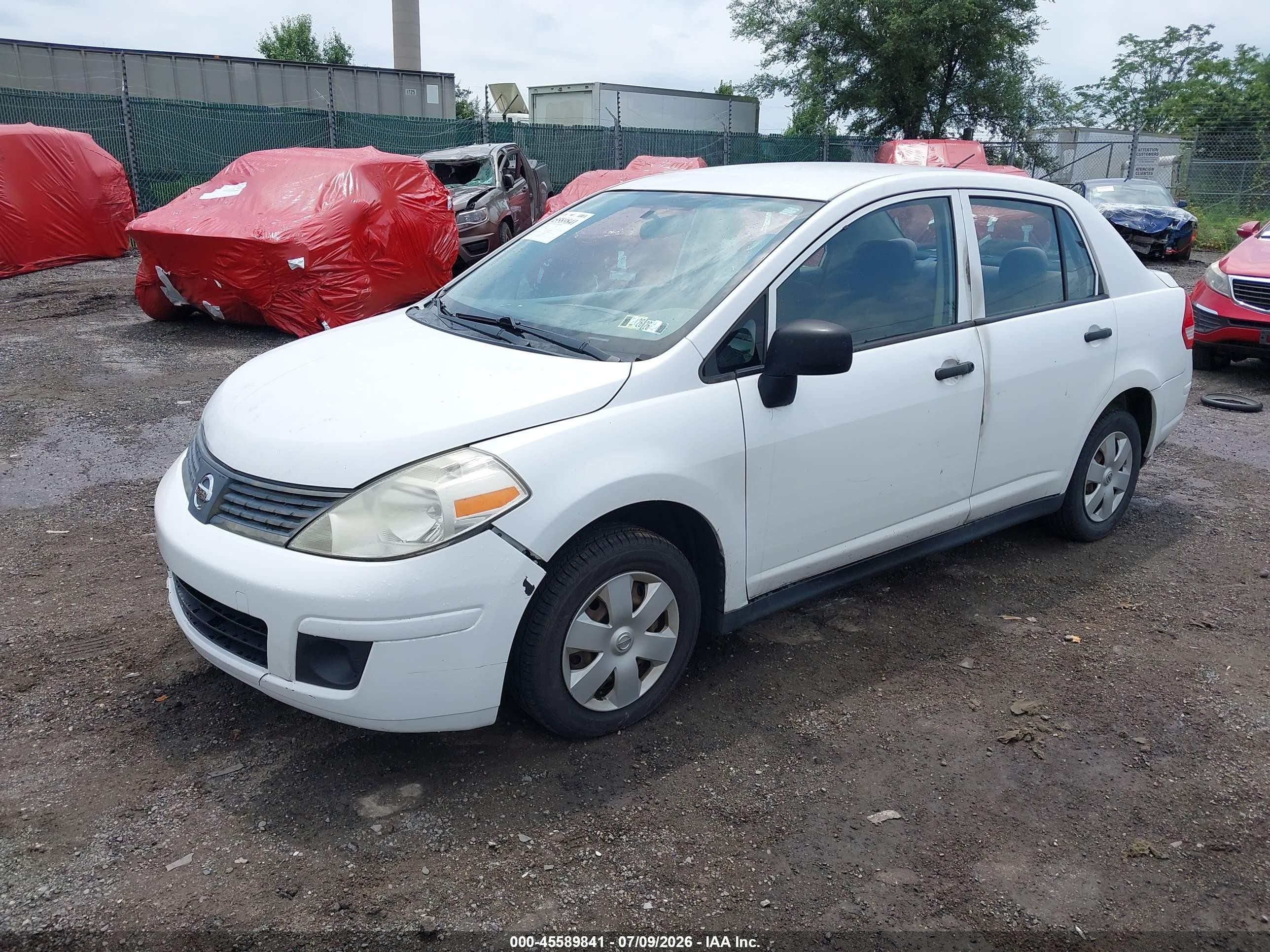 2009 Nissan Versa 1.6 White vin: 3N1CC11E19L484090