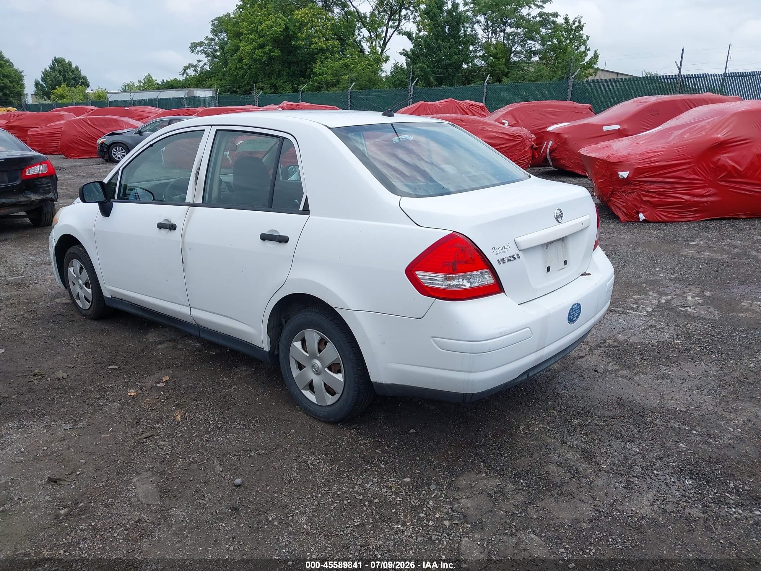 2009 Nissan Versa 1.6 White vin: 3N1CC11E19L484090
