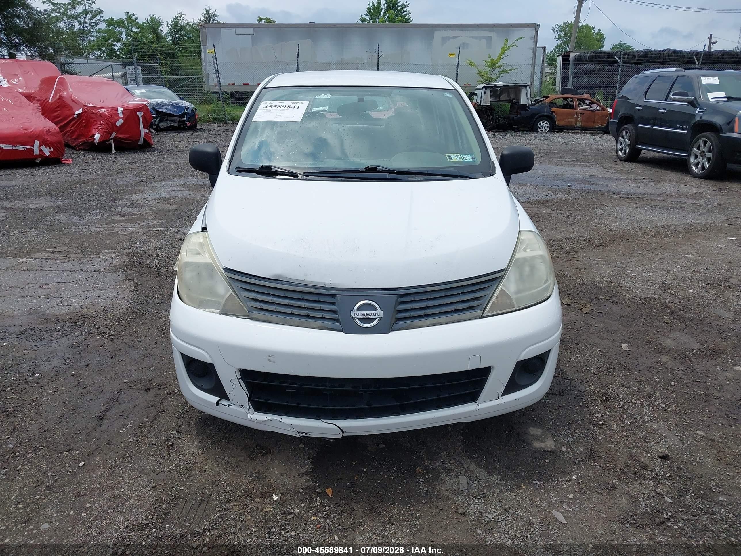 2009 Nissan Versa 1.6 White vin: 3N1CC11E19L484090