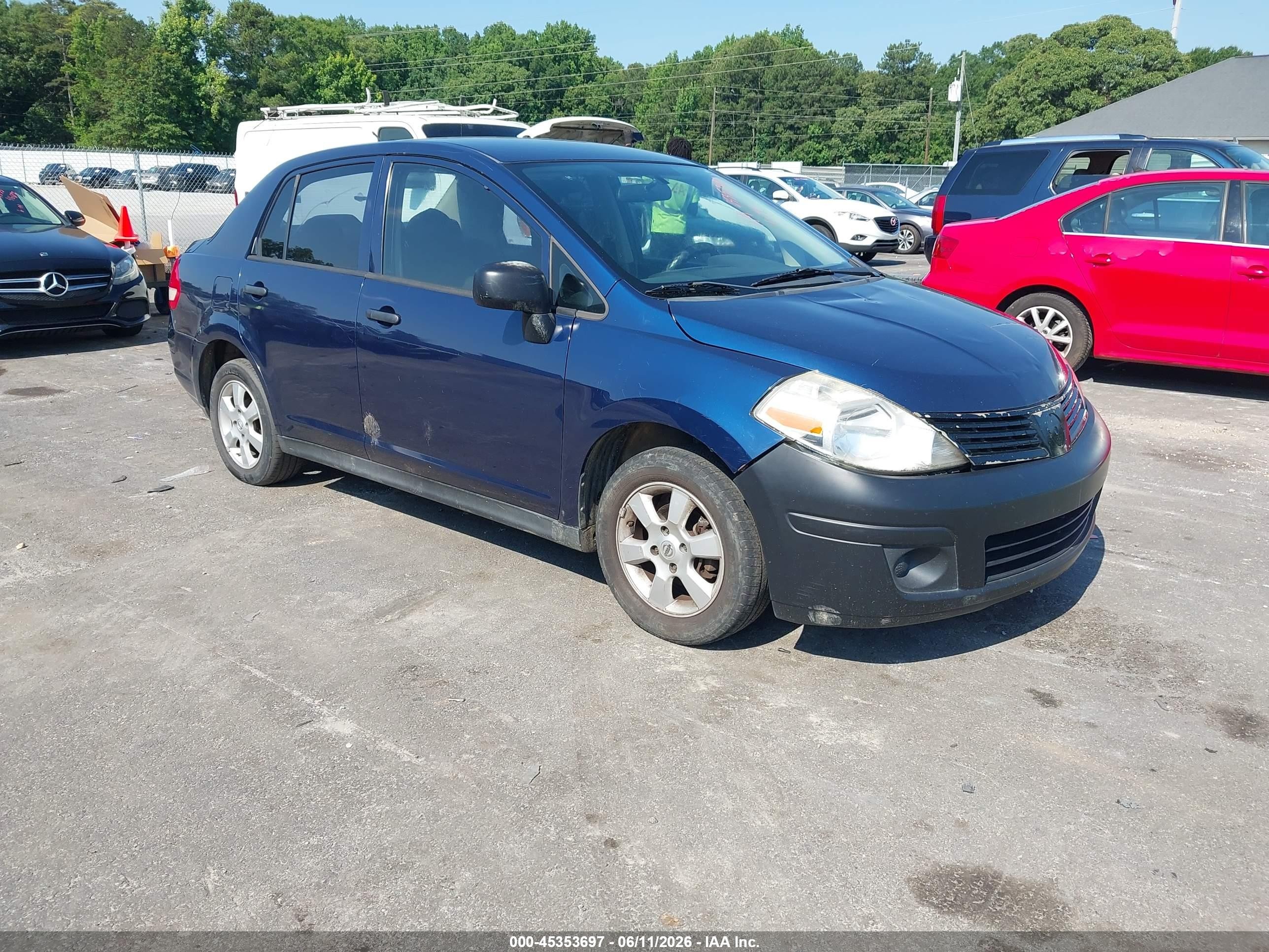 2009 Nissan Versa 1.6 Base Blue vin: 3N1CC11E59L469804