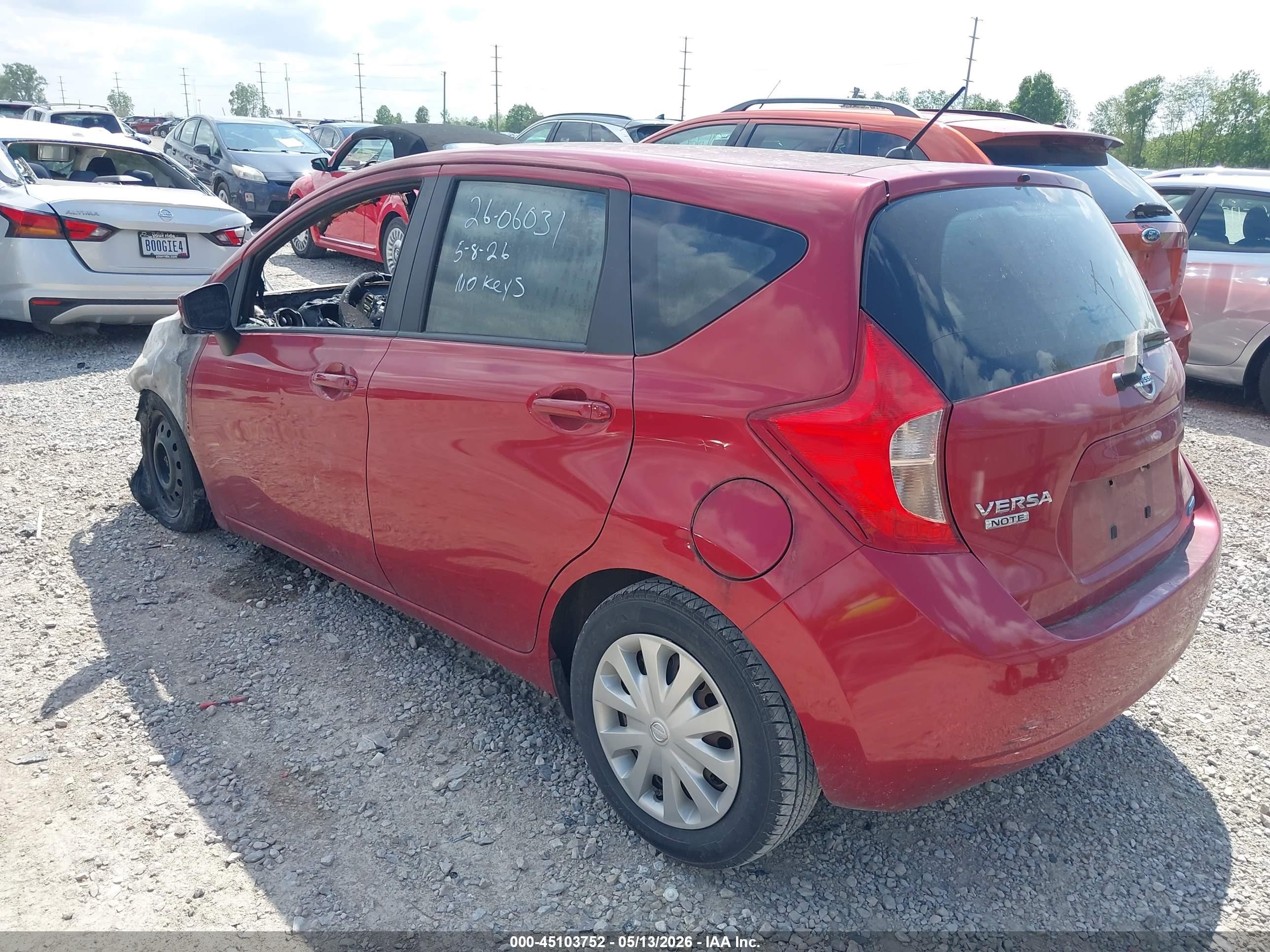 2015 Nissan Versa Note S (sr)/s Plus/sl/sr/sv Red vin: 3N1CE2CP0FL380023