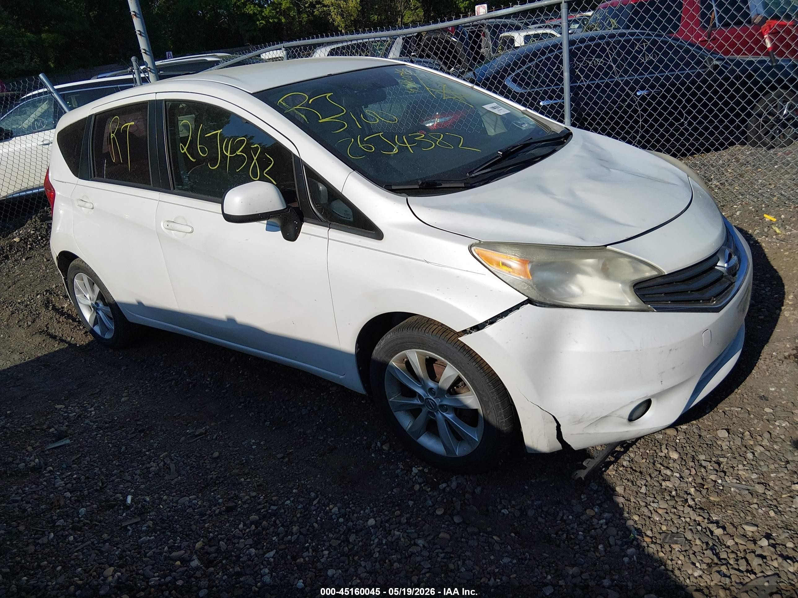 2014 Nissan Versa Note Sv White vin: 3N1CE2CP1EL363293