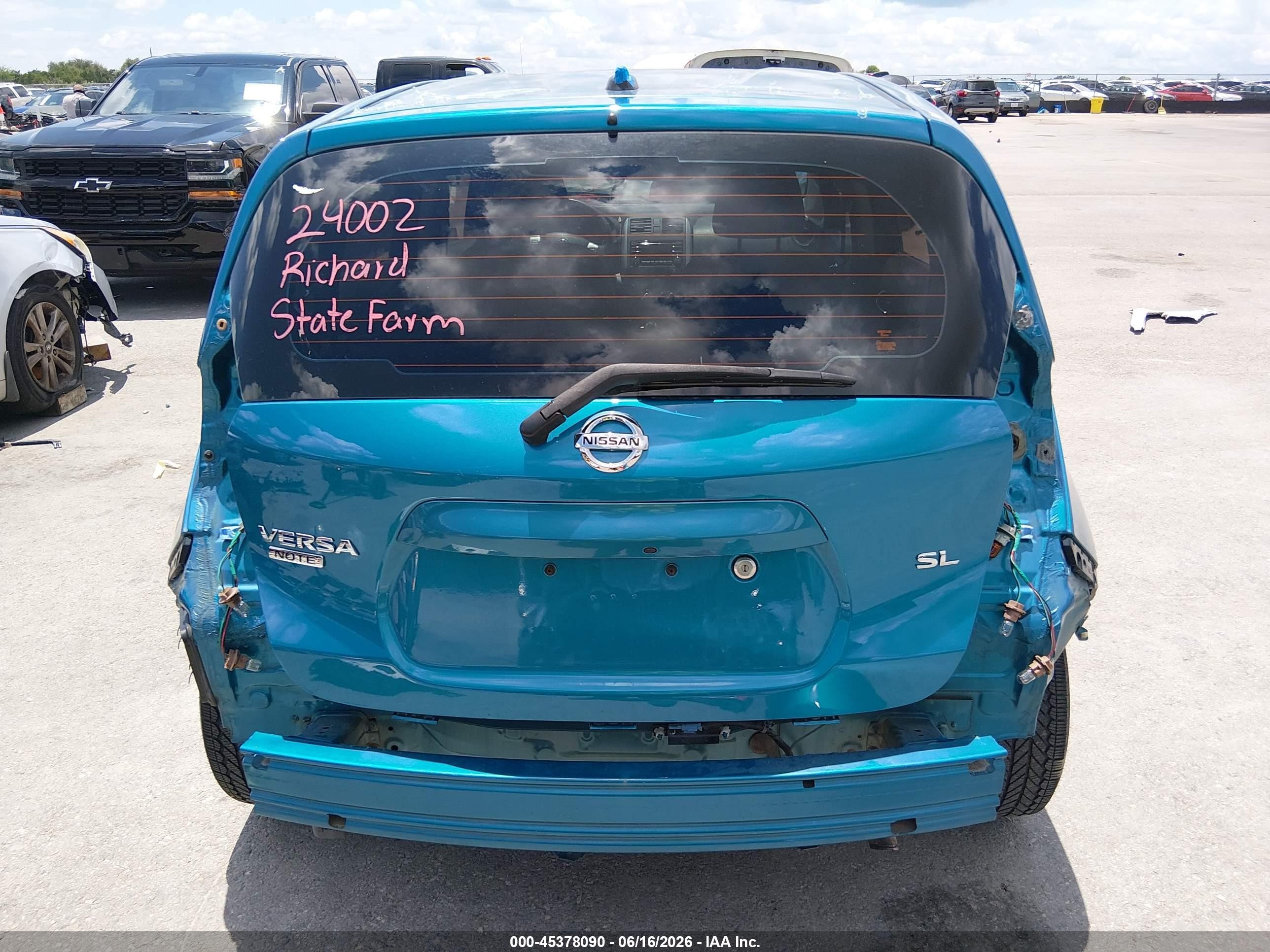2014 Nissan Versa Note Sv Blue vin: 3N1CE2CP2EL414526